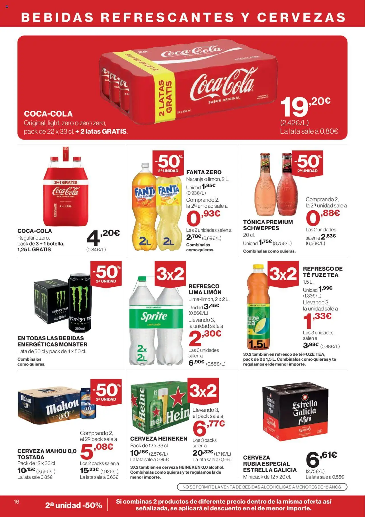 Nuevas ofertas de El Corte Inglés válidas en toda la República Mexicana desde el 09.10.2025. ¡Encuentra las mejores ofertas en El Corte - Catálogo Que necesitas hoy! | Página: 18 | Productos: Refresco, Limón, Lima, Cerveza