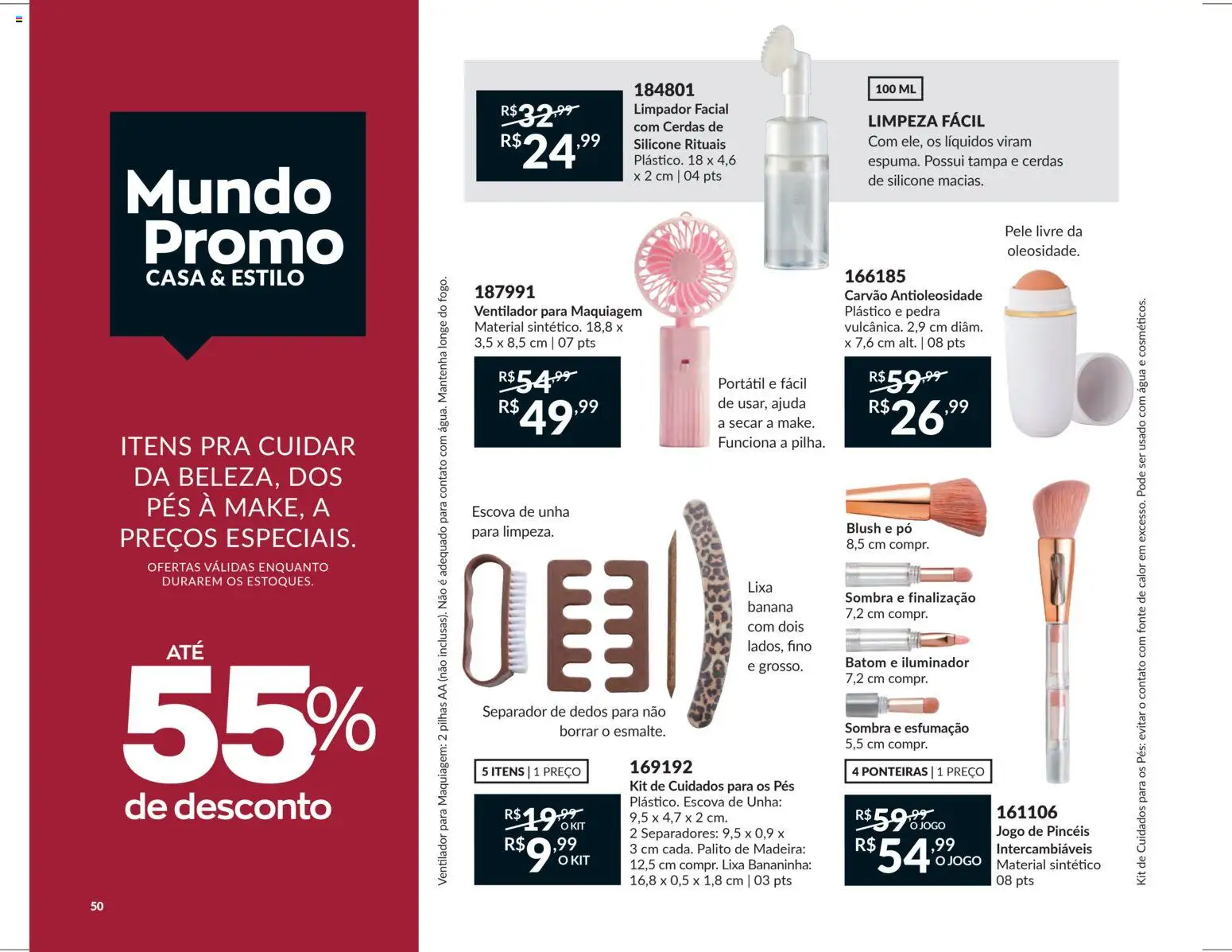 Avon Folheto - válido de 15.01.2026 | Página: 50 | Produtos: Maquiagem, Blush, Batom, Escova