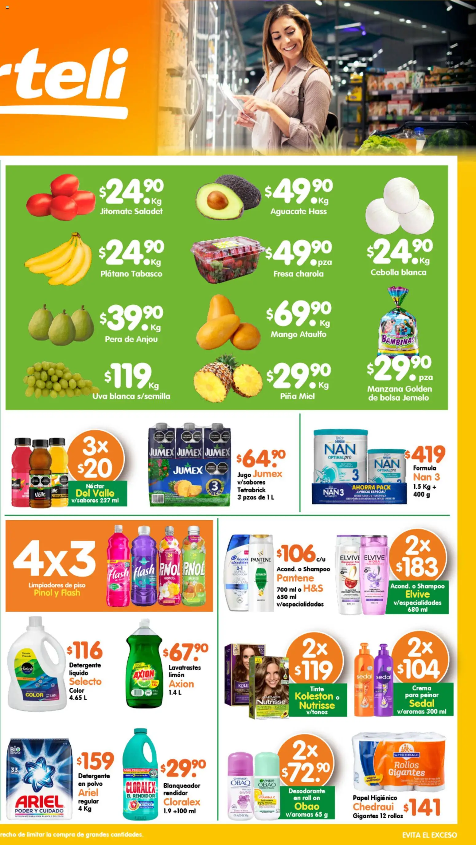 Nuevas ofertas de Arteli válidas en toda la República Mexicana desde el 26.01.2026. ¡Encuentra las mejores ofertas en Arteli folleto Tuxpan! | Página: 2 | Productos: Plátano, Bolsa, Limón, Papel higiénico