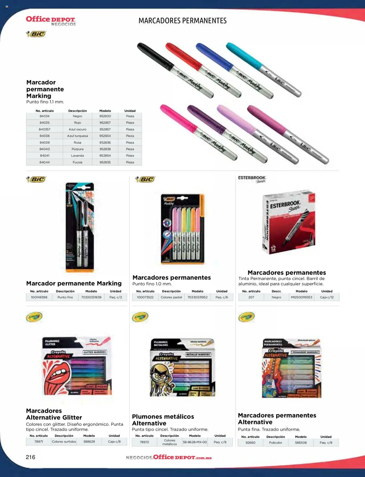 Nuevas ofertas de Office Depot válidas en toda la República Mexicana desde el 09.01.2025. ¡Encuentra las mejores ofertas en Office Depot catálogo 2025! | Página: 218 | Productos: Glitter, Pastel, Caja