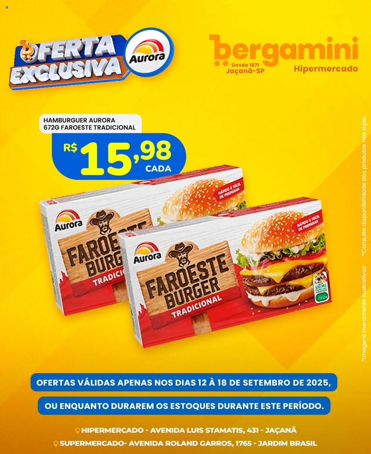 Supermercado Bergamini Folheto - válido de 12.09.2025 | Página: 5 | Produtos: Hambúrguer