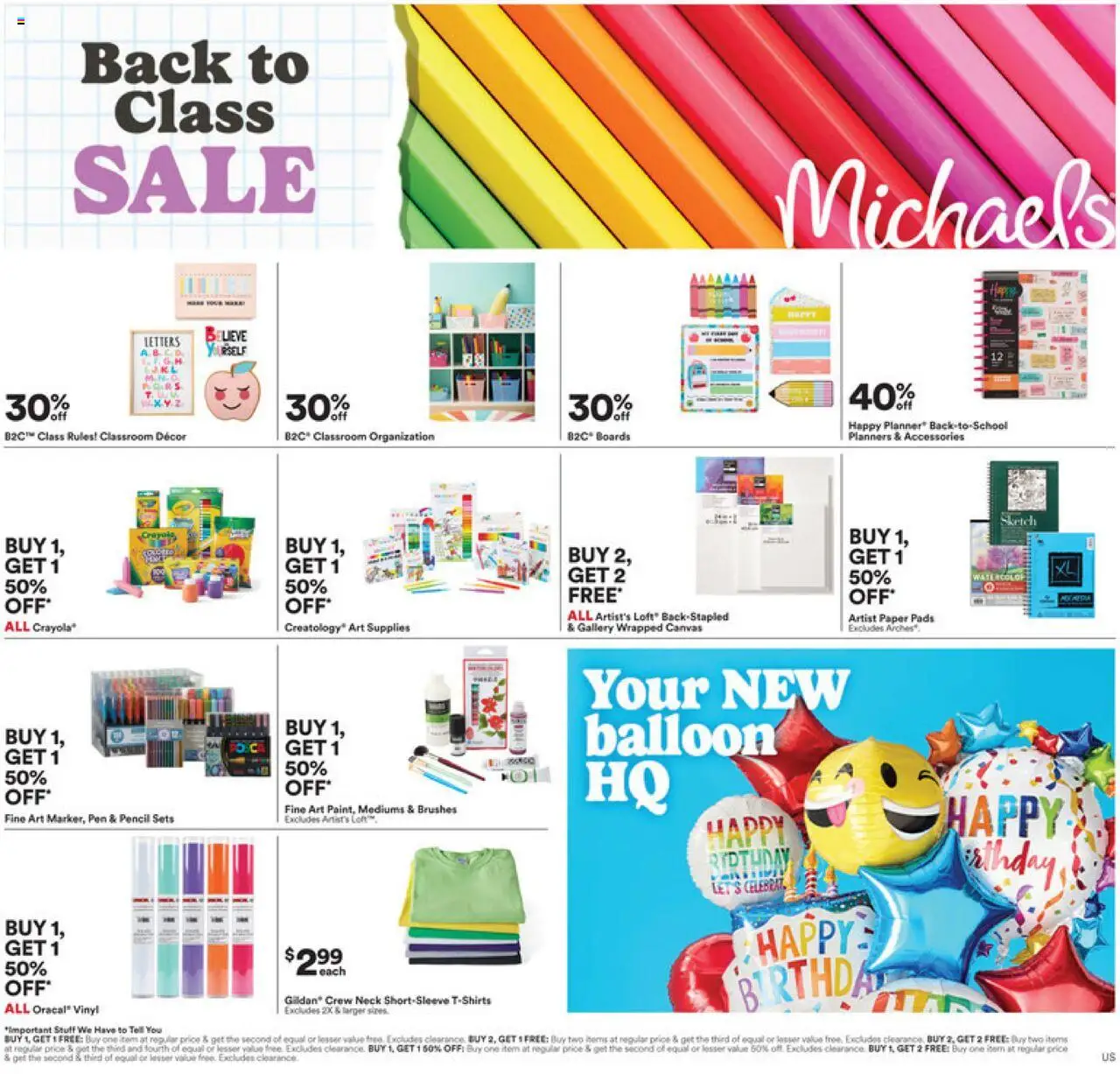 Michaels Weekly Ad - valid from 27.07.2025 | Page: 1 | Products: Brushes, Pencil, Pen, Pads