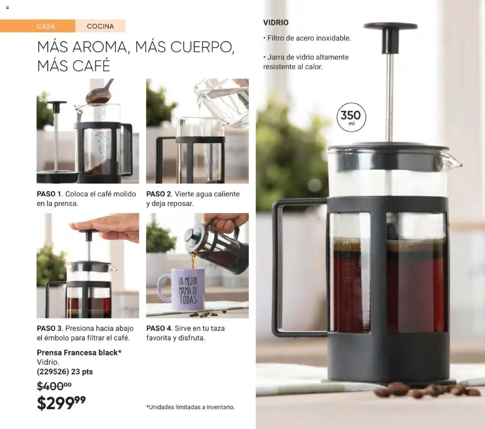 Nuevas ofertas de AVON válidas en toda la República Mexicana desde el 02.04.2026. ¡Encuentra las mejores ofertas en AVON Casa & Estilo 6 2026! | Página: 56 | Productos: Taza, Café, Prensa, Jarra