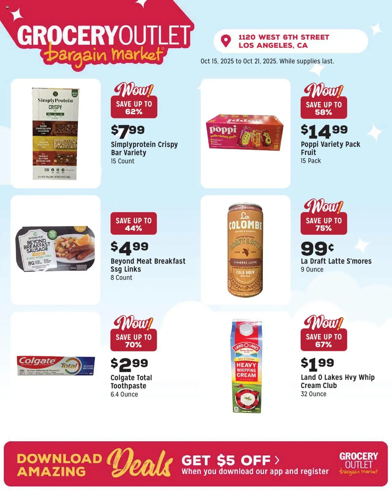 Grocery Outlet Weekly Ad - CA - valid from 15.10.2025 | Page: 9 | Products: Butter, Toothpaste, Cream, Lemon