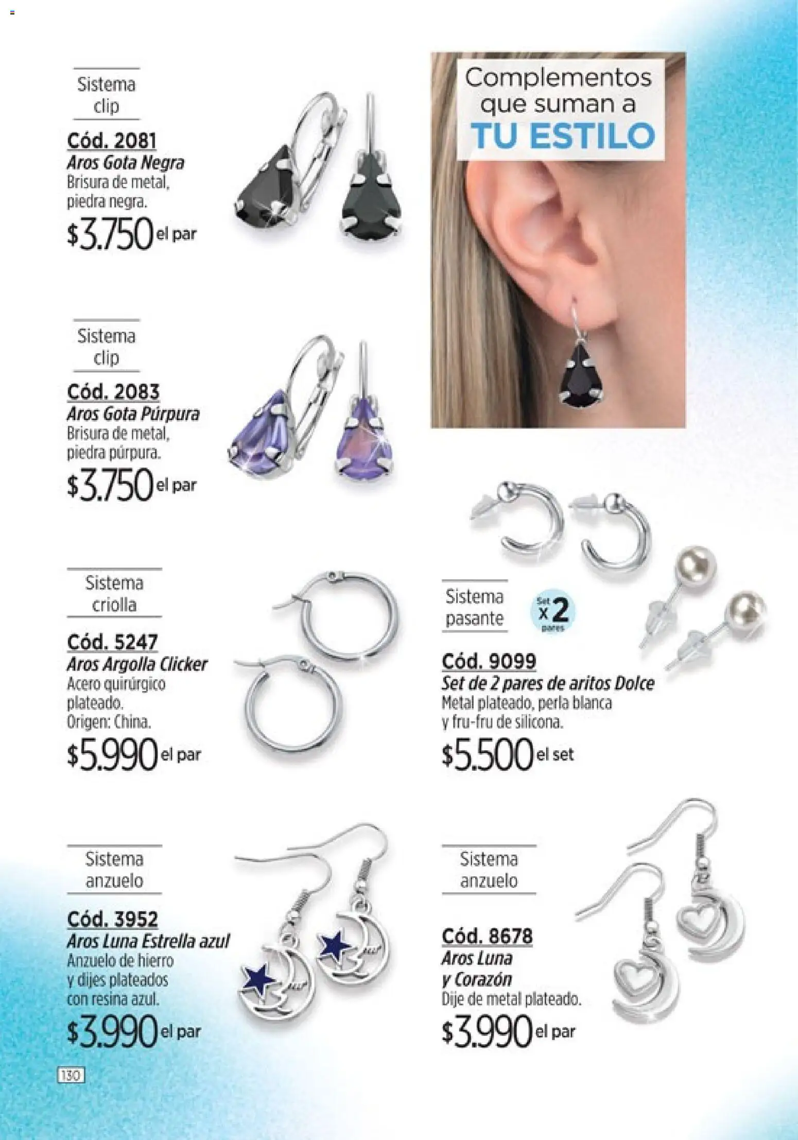 Catálogo Amodil Campaña 6 │ válido desde el 04.03.2026 | Página: 130 | Productos: Aros, Dije