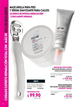Vista previa de Oriflame campaña 1 2026, nuevo folleto de la tienda, válido en México a partir del 27.12.2025 | Página: 124 | Productos: Serum, Removedor de callos, Suavizante, Mascarilla