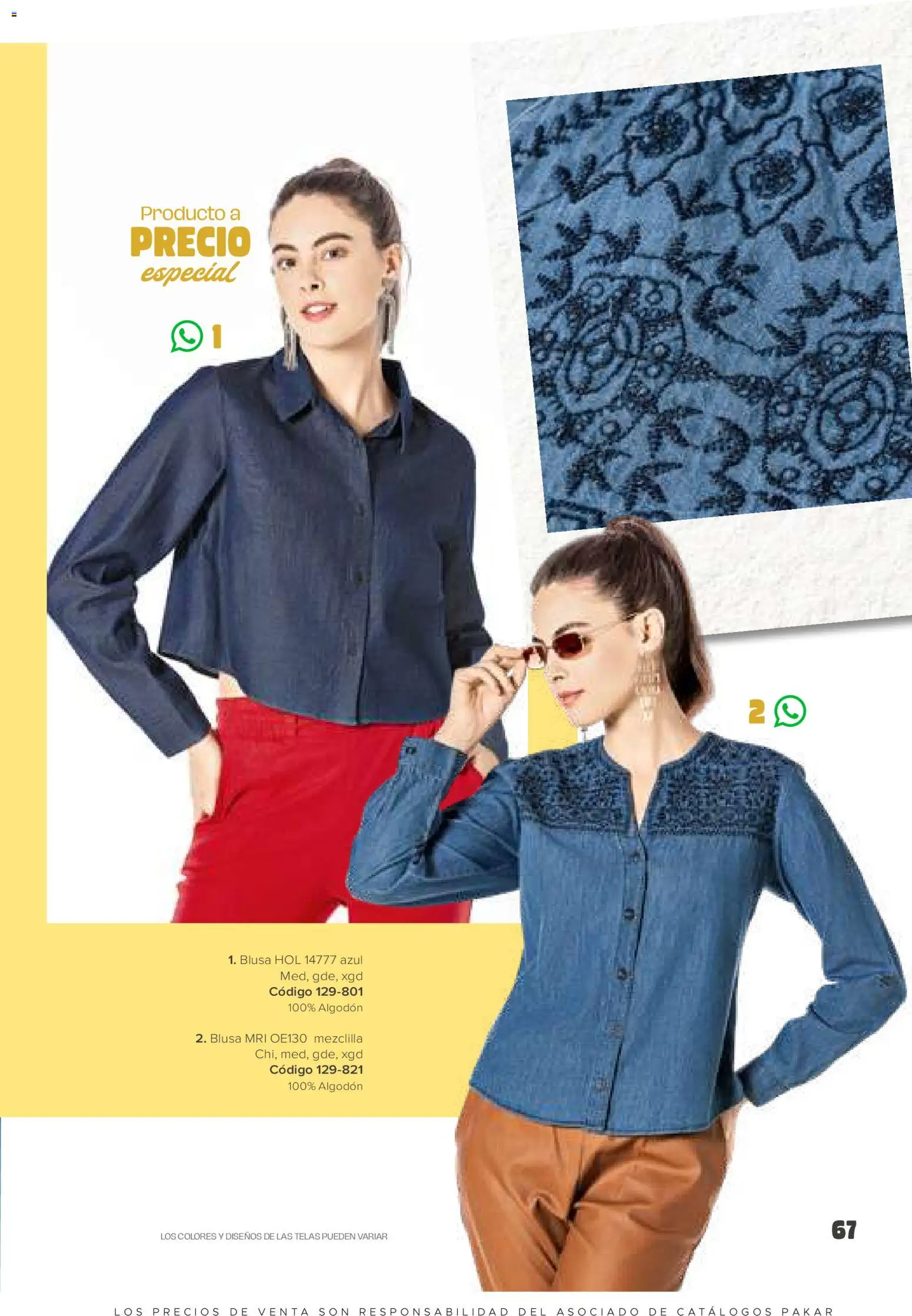 Nuevas ofertas de SC Pakar válidas en toda la República Mexicana desde el 30.01.2026. ¡Encuentra las mejores ofertas en SC Pakar catálogo Ropa! | Página: 67 | Productos: Blusa, Algodón