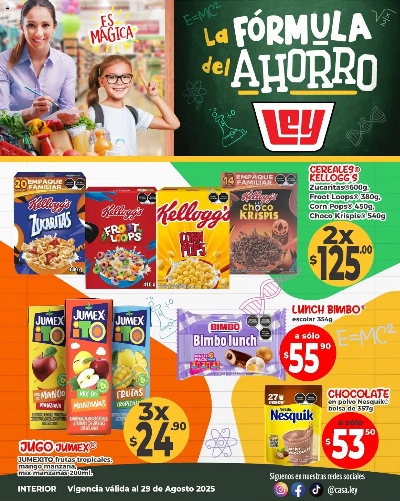 Nuevas ofertas de Casa Ley válidas en toda la República Mexicana desde el 25.08.2025. ¡Encuentra las mejores ofertas en Casa Ley - Folleto Formula del ahorro - Interior! | Página: 1 | Productos: Bolsa, Manzana, Pan, Polvo
