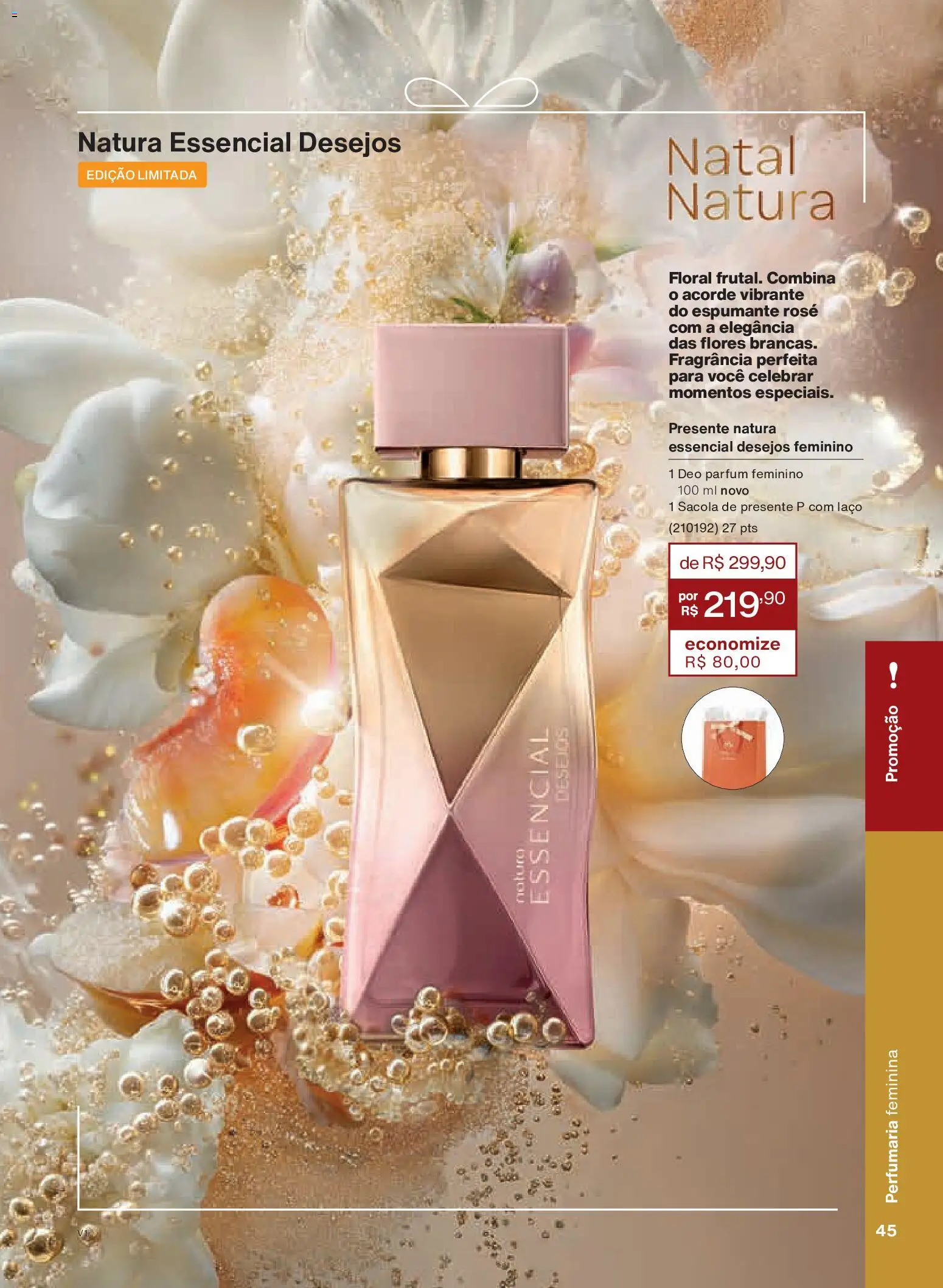 Natura Folheto - válido de 30.10.2025 | Página: 45 | Produtos: Fragrância, Espumante, Flores