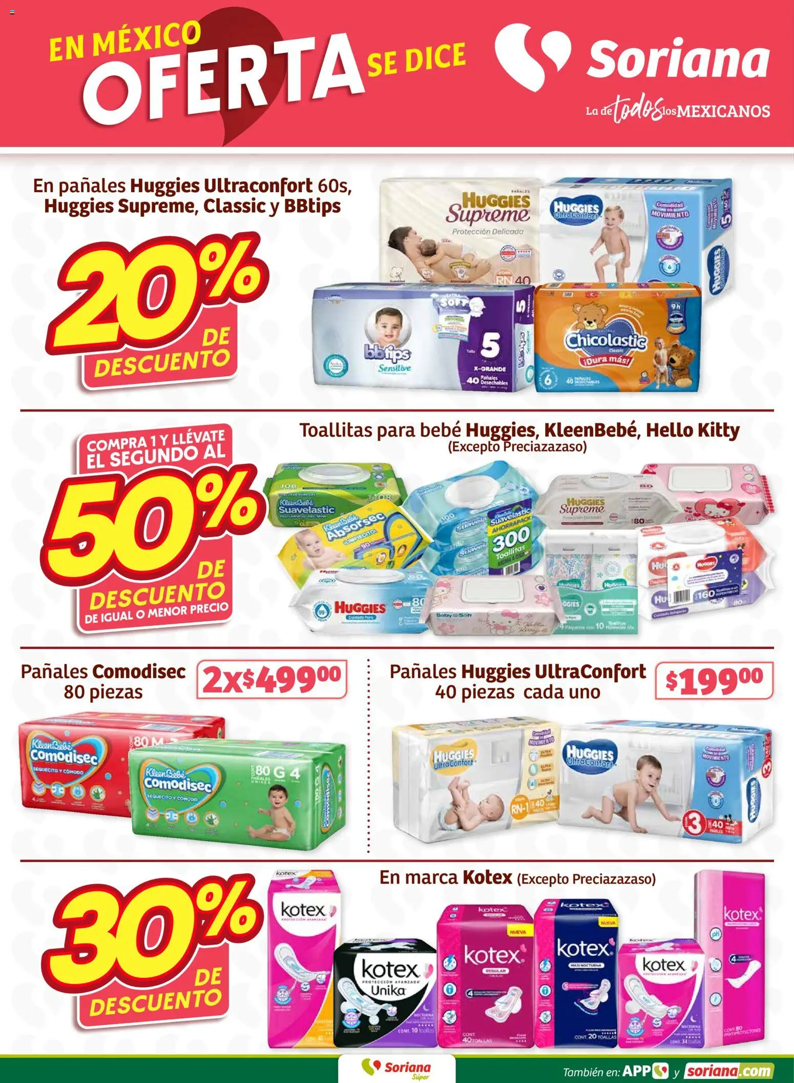 Nuevas ofertas de Soriana válidas en toda la República Mexicana desde el 16.01.2026. ¡Encuentra las mejores ofertas en Soriana - Fin de Semana Súper: BCS, Son y Sin! | Página: 4 | Productos: Pañales, Toallas