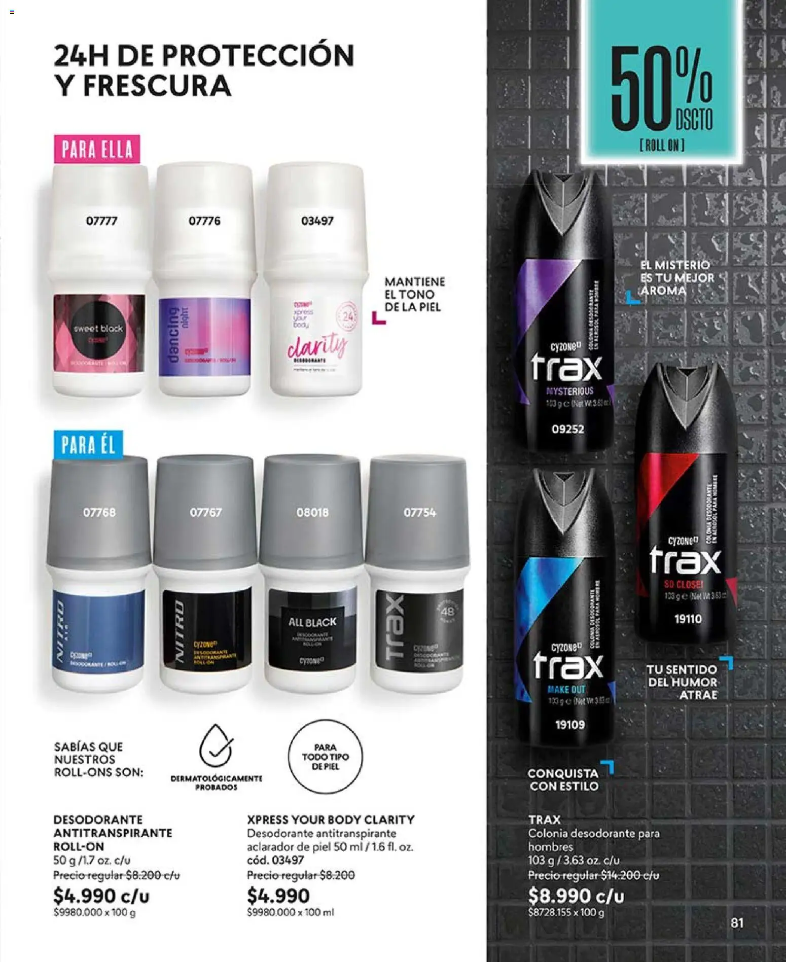 Catálogo CyZone Campaña 6 │ válido desde el 01.04.2026 | Página: 81 | Productos: Body, Desodorante, Antitranspirante