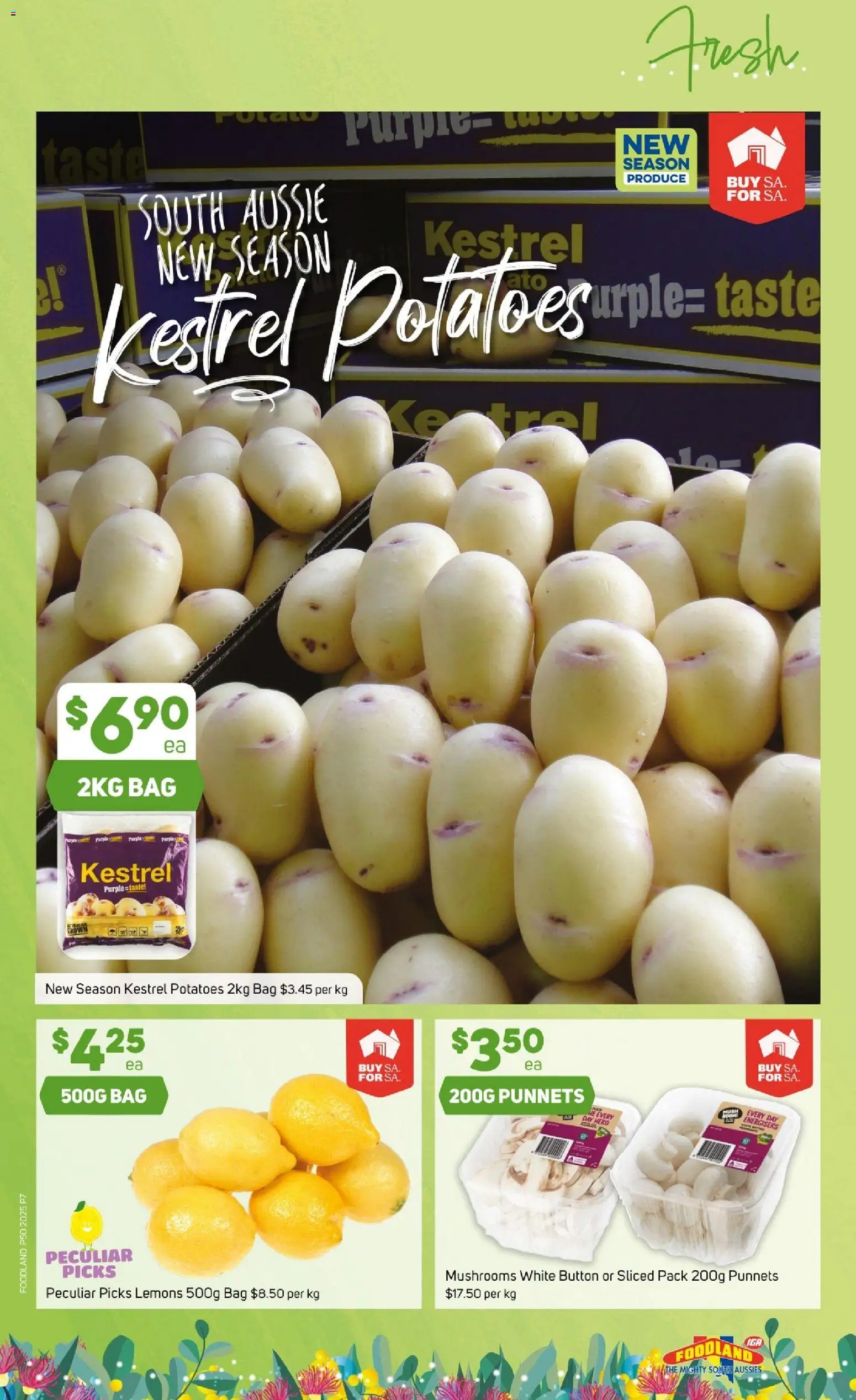 Foodland catalogue - valid from 10.12.2025 | Page: 7 | Products: Mushrooms, Potatoes, Bag