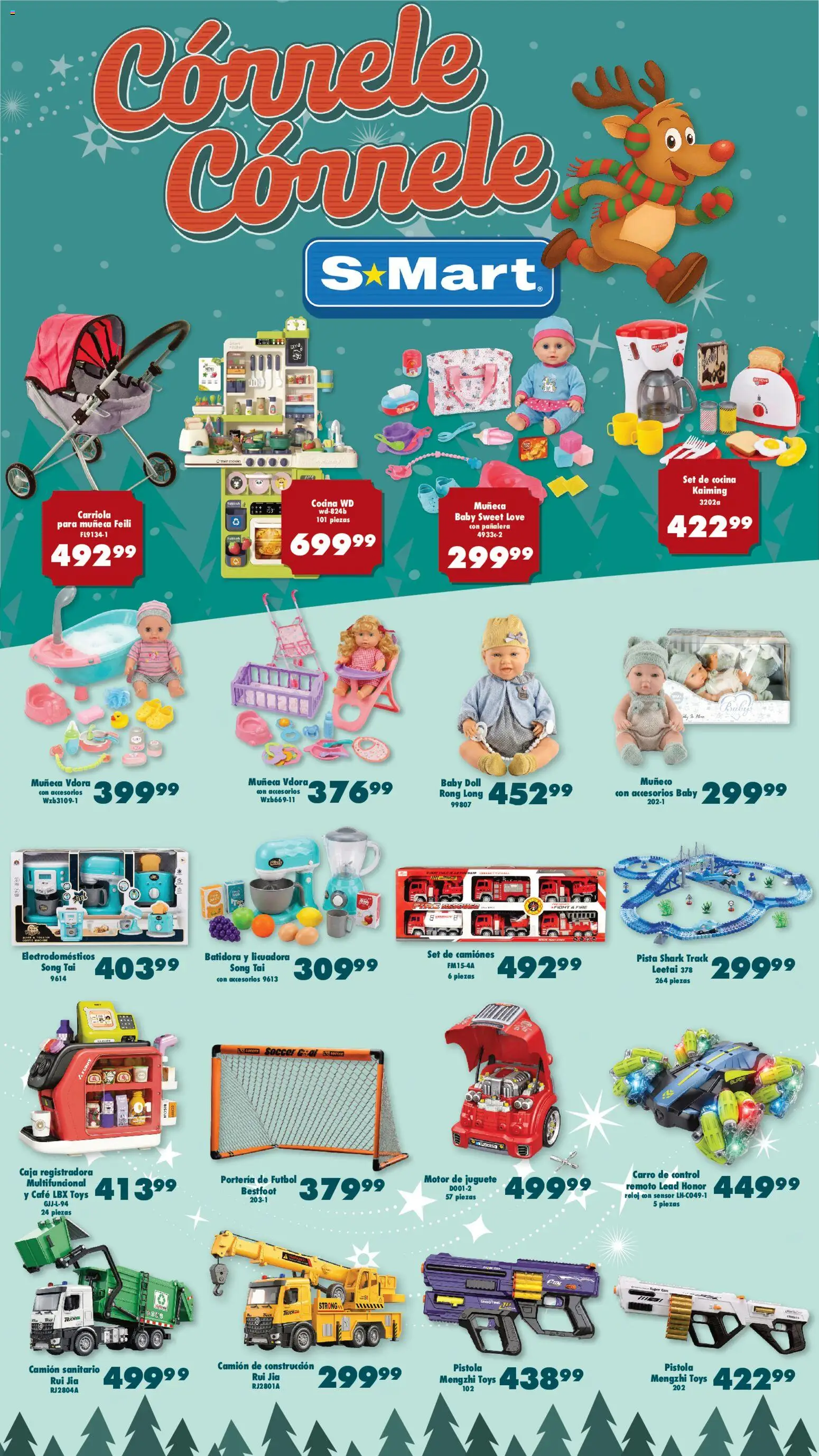 Nuevas ofertas de S-Mart válidas en toda la República Mexicana desde el 23.12.2025. ¡Encuentra las mejores ofertas en S-Mart folleto Ofertas de Feria Monterrey! | Página: 1 | Productos: Carriola, Licuadora, Batidora, Caja
