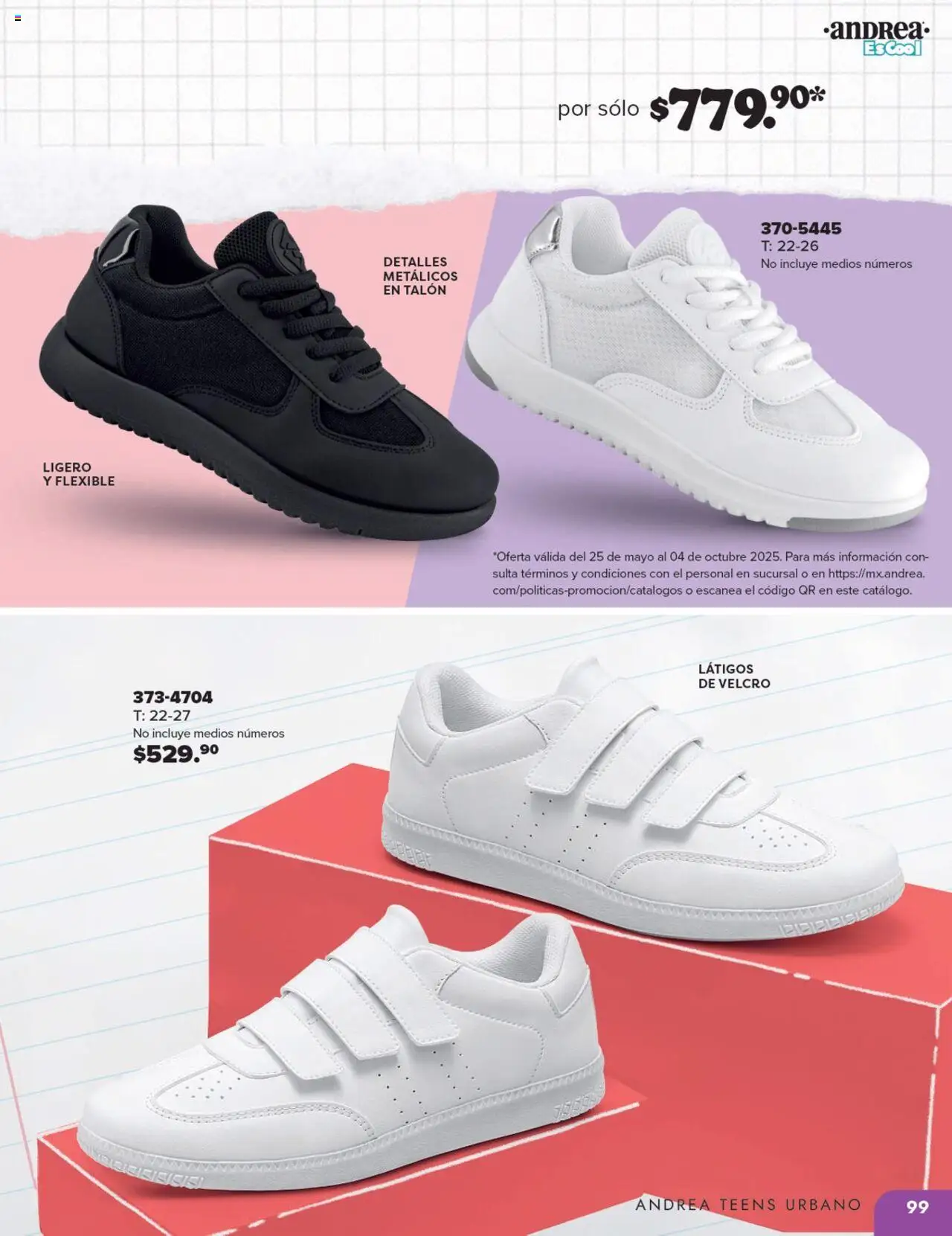 Nuevas ofertas de Andrea válidas en toda la República Mexicana desde el 25.05.2025. ¡Encuentra las mejores ofertas en Andrea catálogo Colegial ! | Página: 99 | Productos: Flexible
