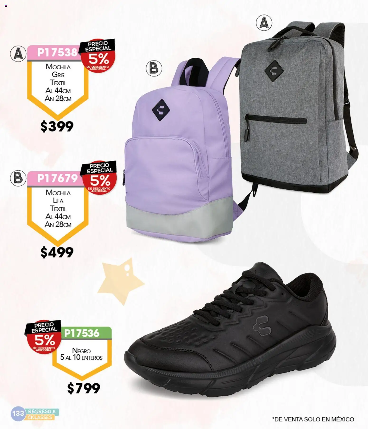 Nuevas ofertas de Cklass válidas en toda la República Mexicana desde el 05.12.2025. ¡Encuentra las mejores ofertas en Cklass catálogo Especial Regreso a Clases! | Página: 134 | Productos: Mochila