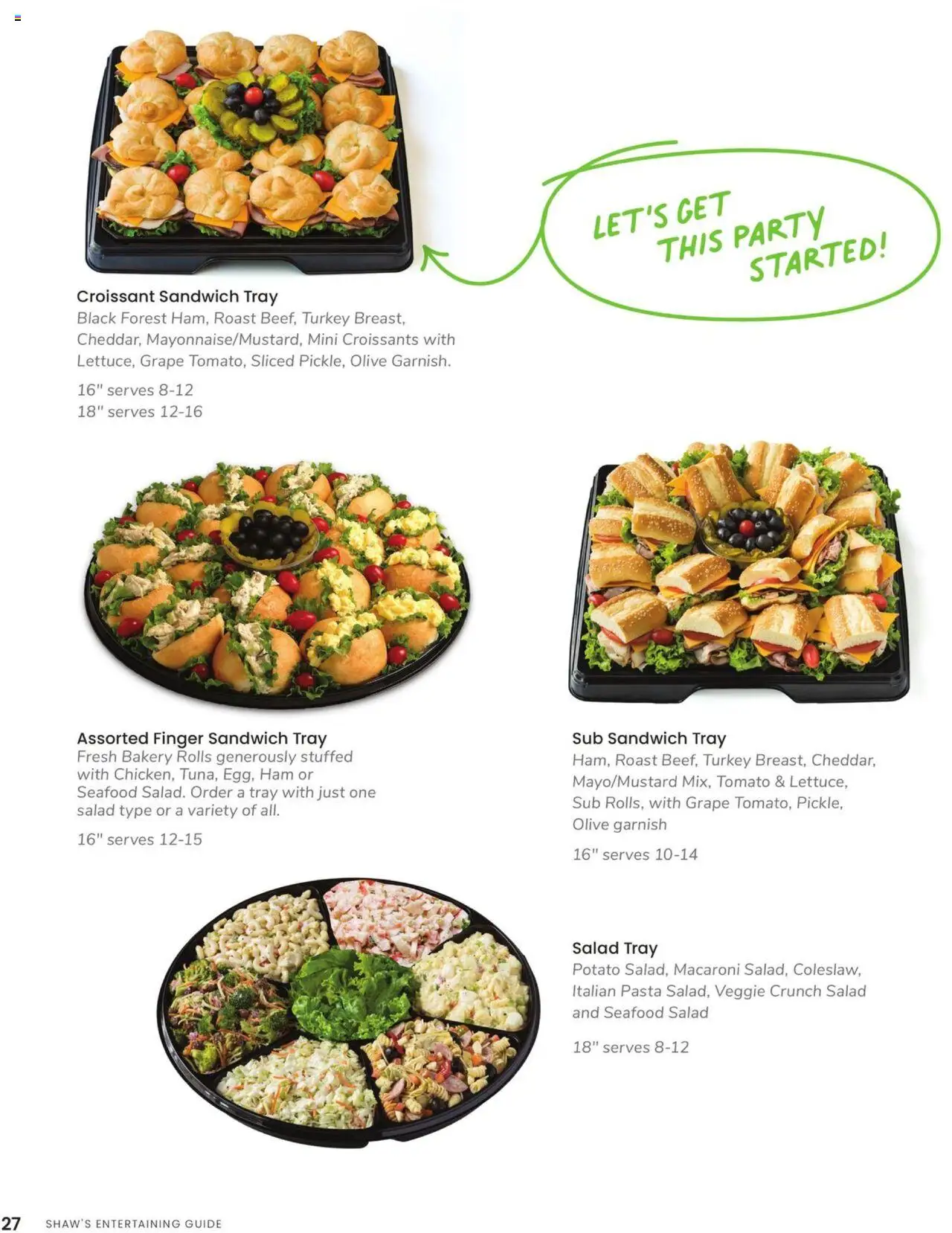 Shaw's Entertaining Guide - valid from 01.01.2025 | Page: 28 | Products: Bakery, Pasta, Seafood, Croissants