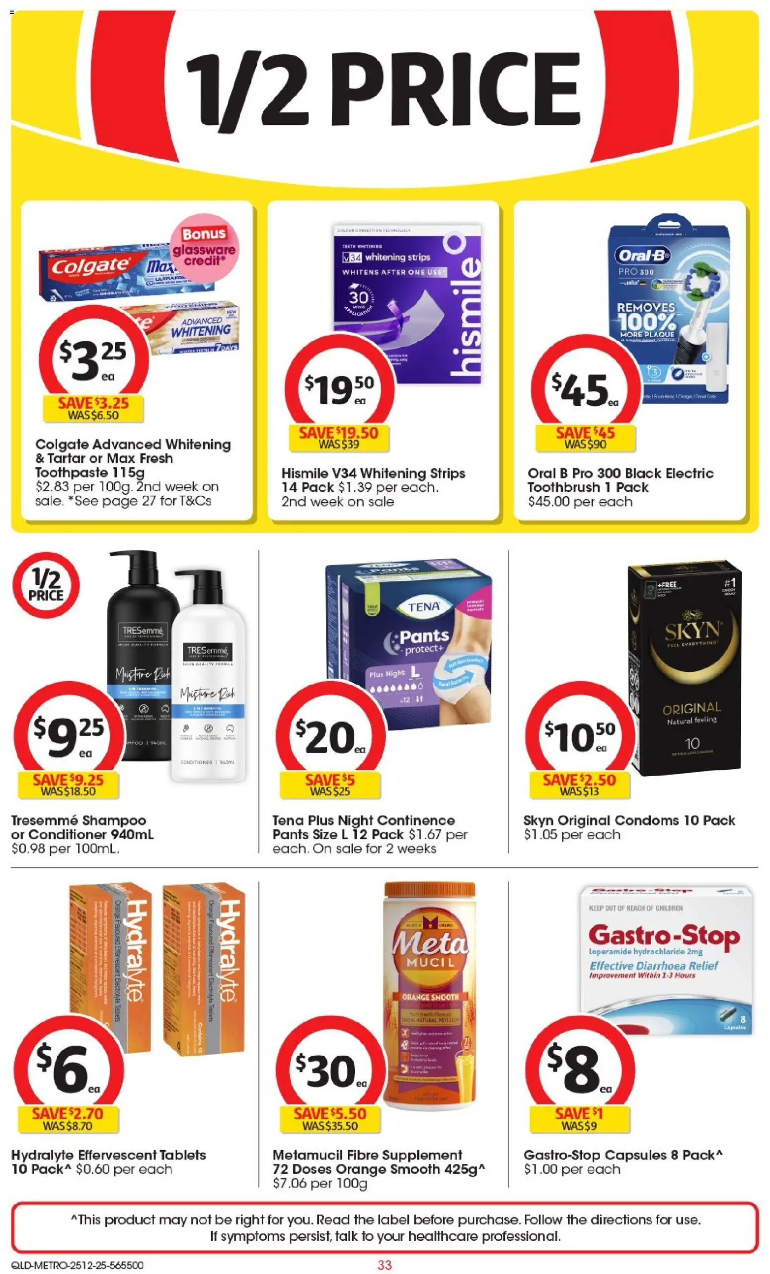 Coles catalogue - valid from 25.12.2025 | Page: 34 | Products: Conditioner, Pants, Toothbrush, Tablets