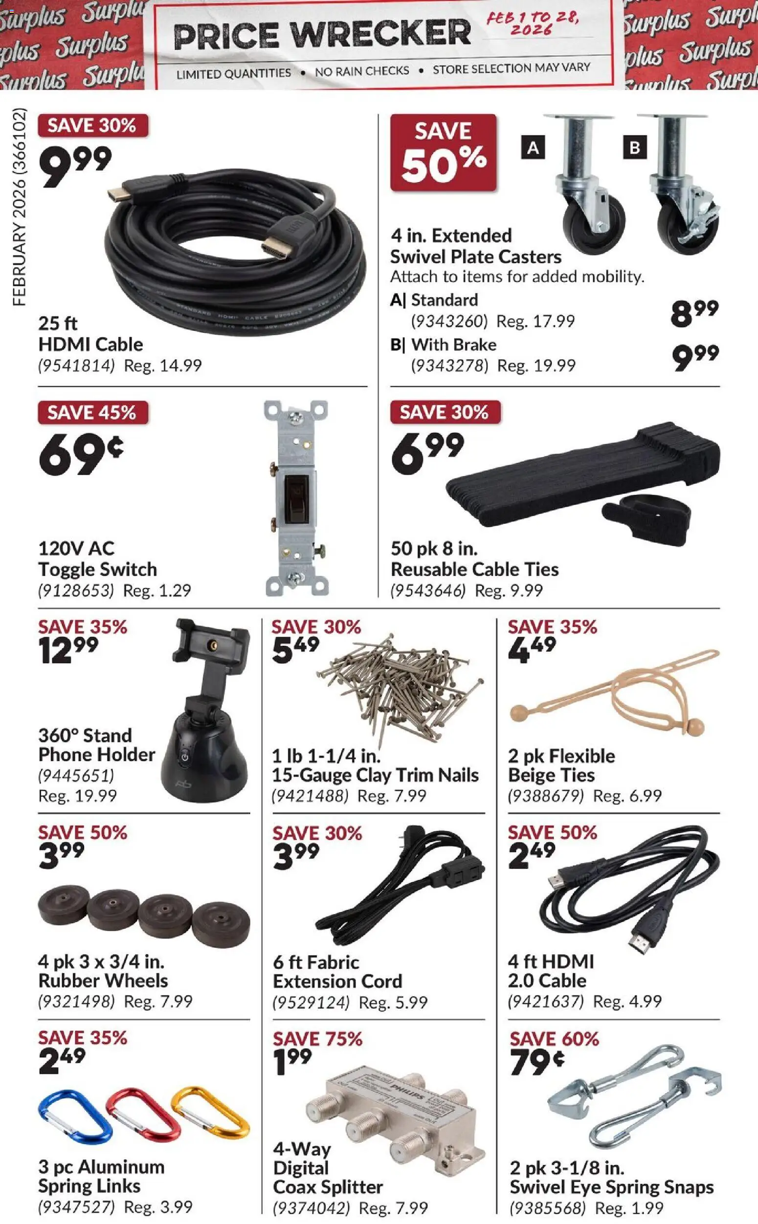 Princess Auto flyer valid from 01.02.2026 | Page: 4 | Products: Phone, PC, Cable