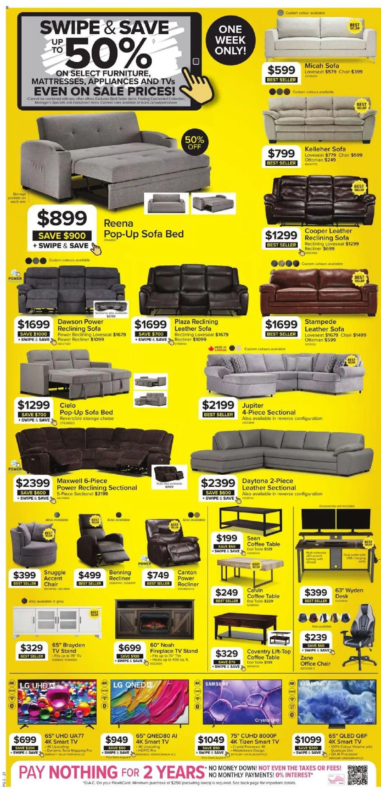Leon's flyer valid from 07.08.2025 | Page: 2 | Products: Coffee table, Table, Chair, Coffee