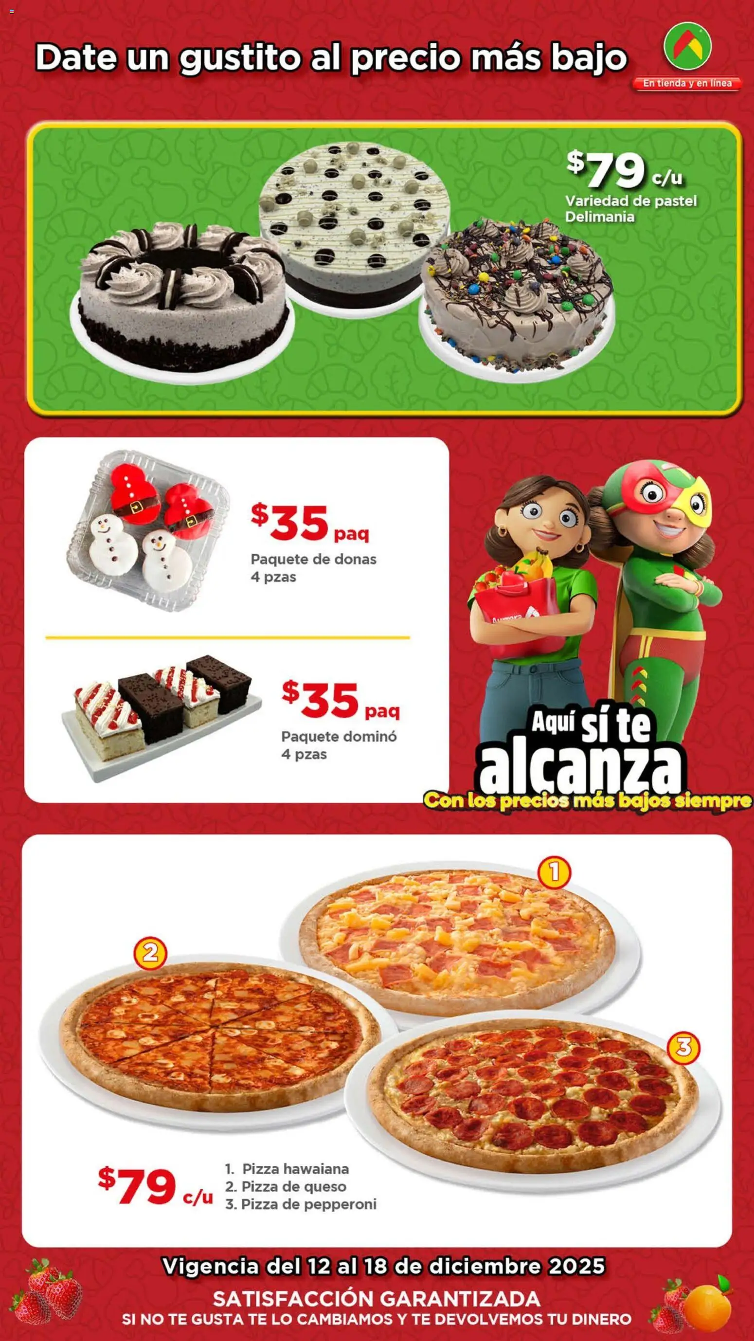 Nuevas ofertas de Bodega Aurrerá válidas en toda la República Mexicana desde el 12.12.2025. ¡Encuentra las mejores ofertas en Bodega Aurrerá folleto Ofertas! | Página: 3 | Productos: Queso, Pastel, Pizza, Té