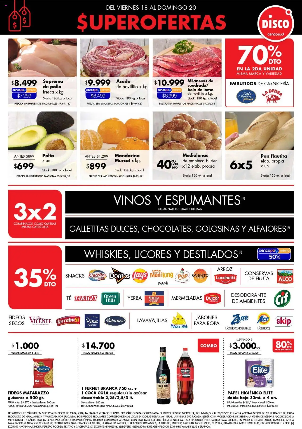 Disco ofertas │ válido desde el 18.07.2025 | Página: 1 | Productos: Papel higiénico, Lavavajillas, Ropa, Pan