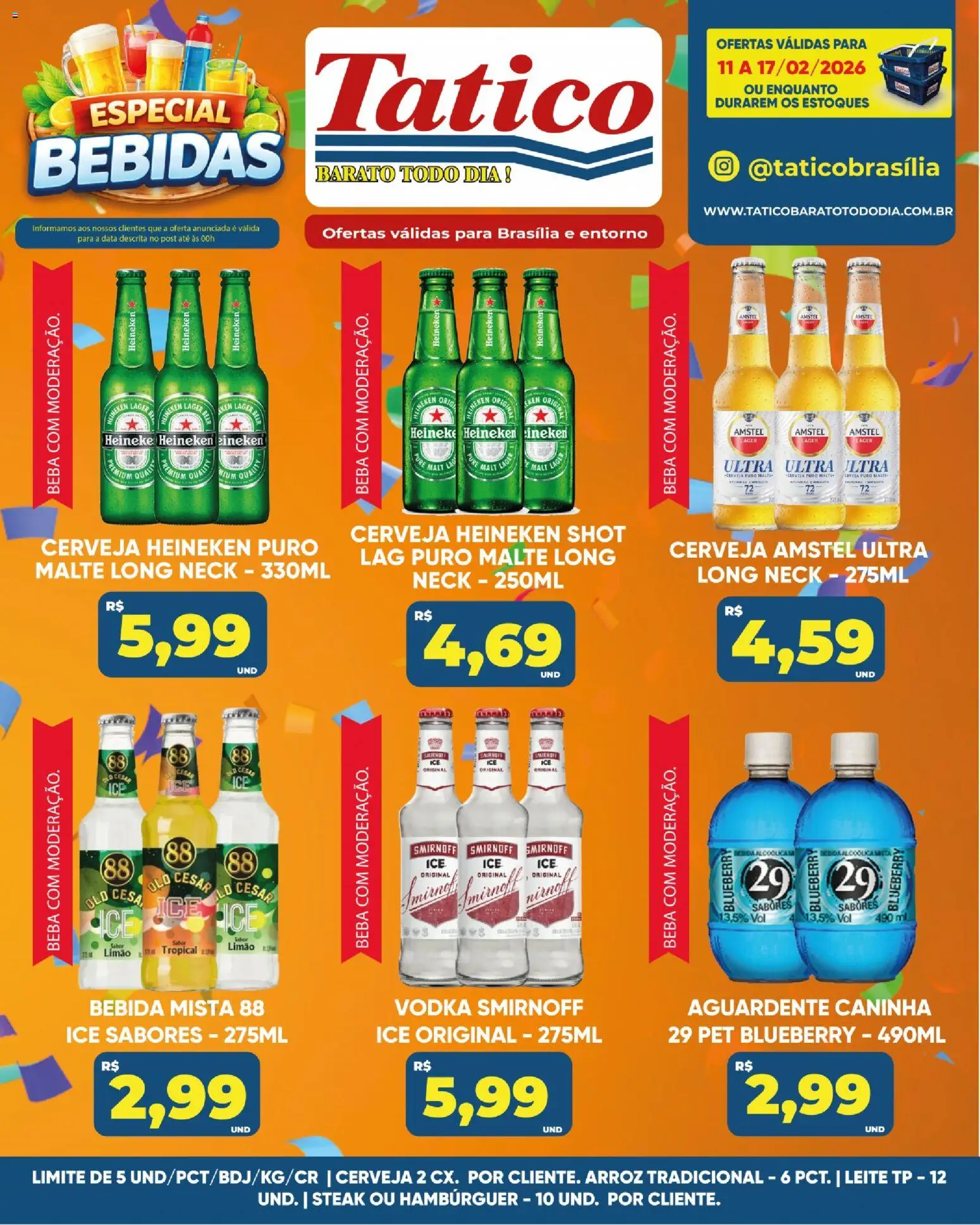 Tatico Folheto - válido de 13.02.2026 | Página: 24 | Produtos: Leite, Heineken, Hambúrguer, Vodka