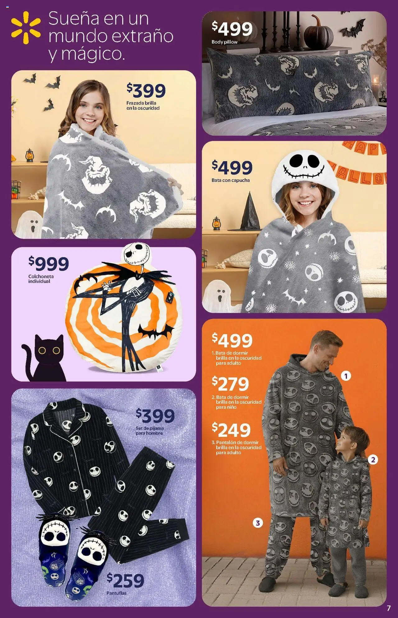 Nuevas ofertas de Walmart válidas en toda la República Mexicana desde el 22.09.2025. ¡Encuentra las mejores ofertas en Walmart - Folleto Halloween! | Página: 7 | Productos: Pijama, Colchoneta, Body, Bata