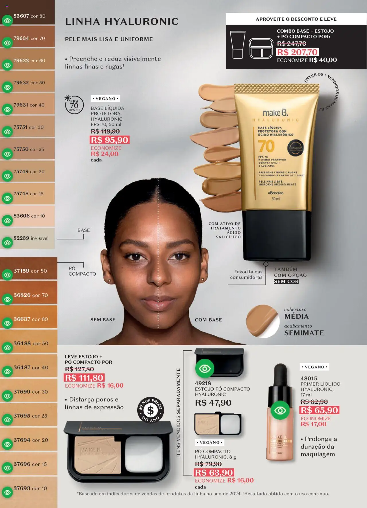 O Boticário Folheto - válido de 11.08.2025 | Página: 119 | Produtos: Pó compacto, Maquiagem, Base, Primer