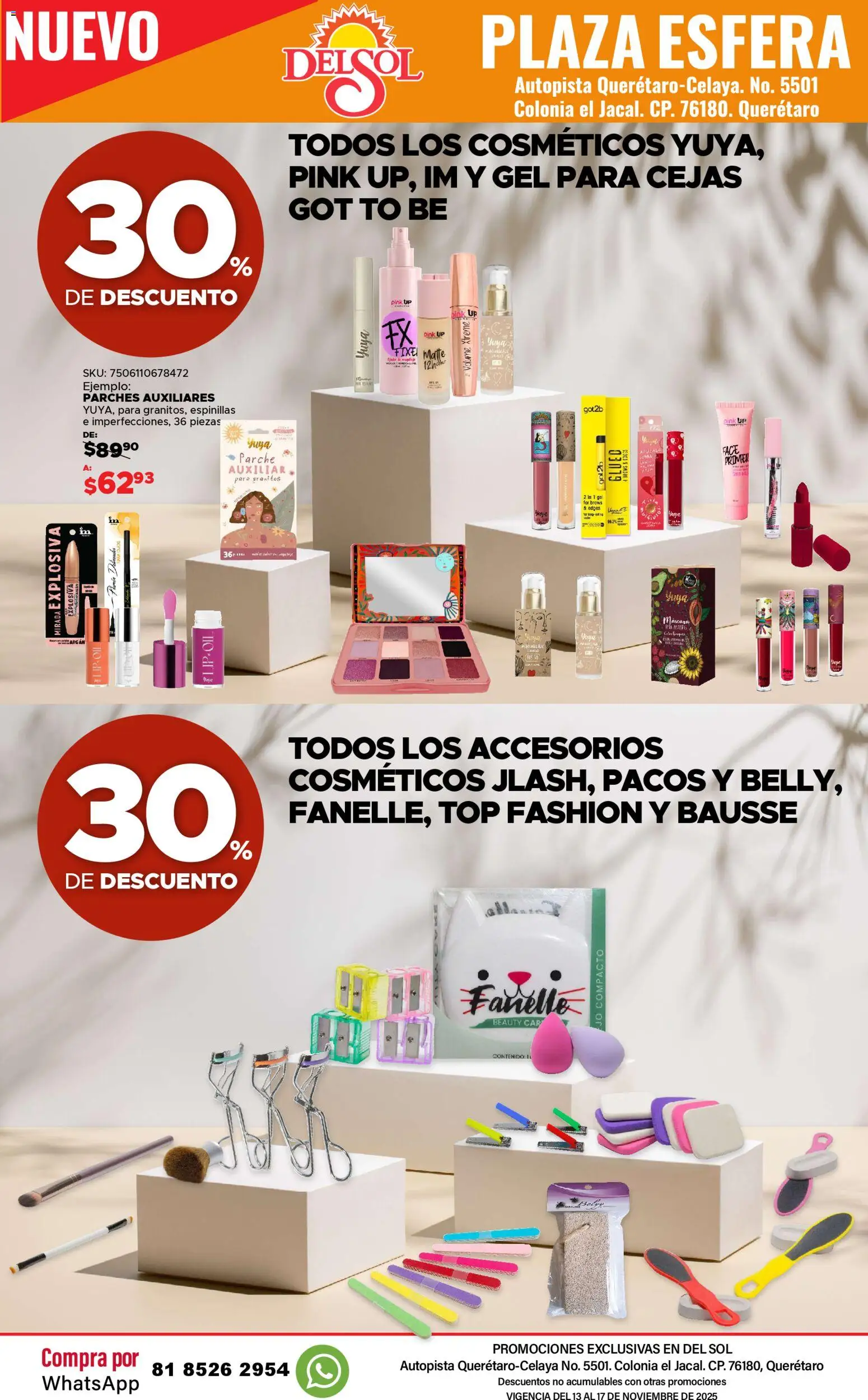 Nuevas ofertas de Del Sol y Woolworth válidas en toda la República Mexicana desde el 13.11.2025. ¡Encuentra las mejores ofertas en Del Sol y Woolworth catálogo Apertura Querétaro Esfera 1201! | Página: 51 | Productos: Máscara, Top