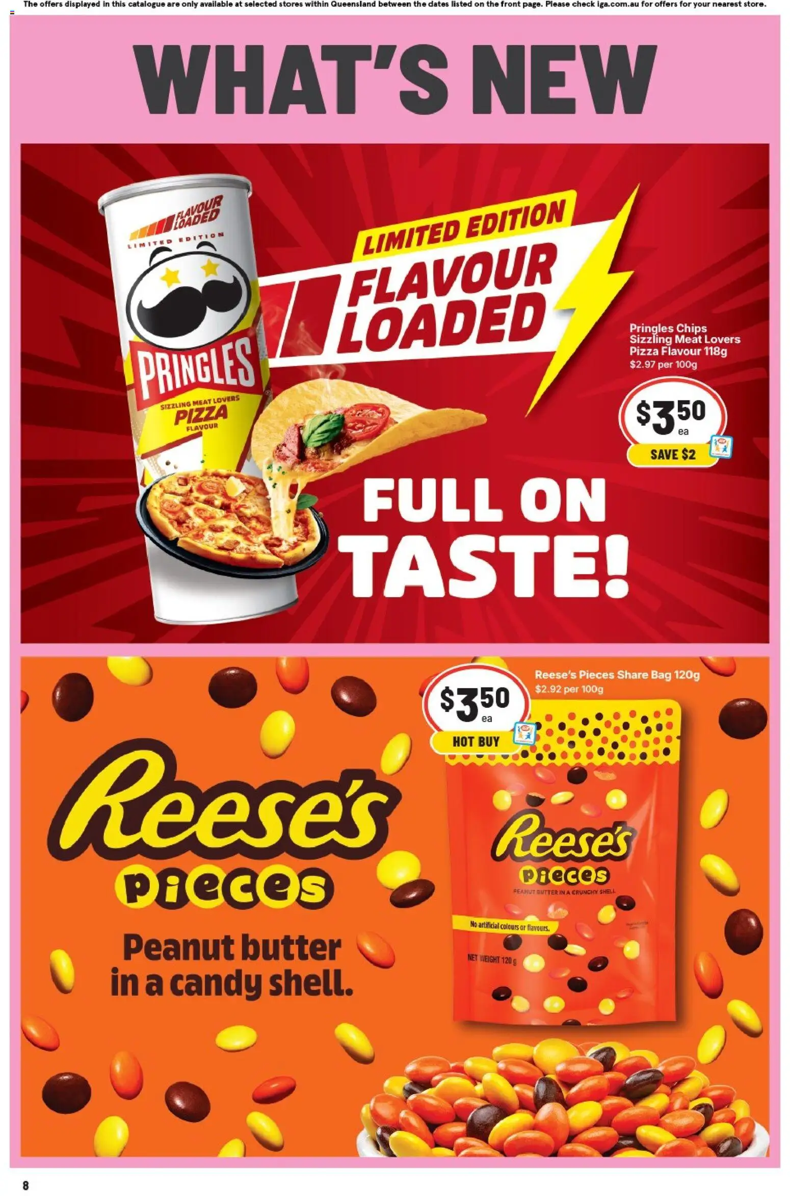 IGA catalogue - valid from 04.02.2026 | Page: 14 | Products: Pizza, Meat, Chips, Weight