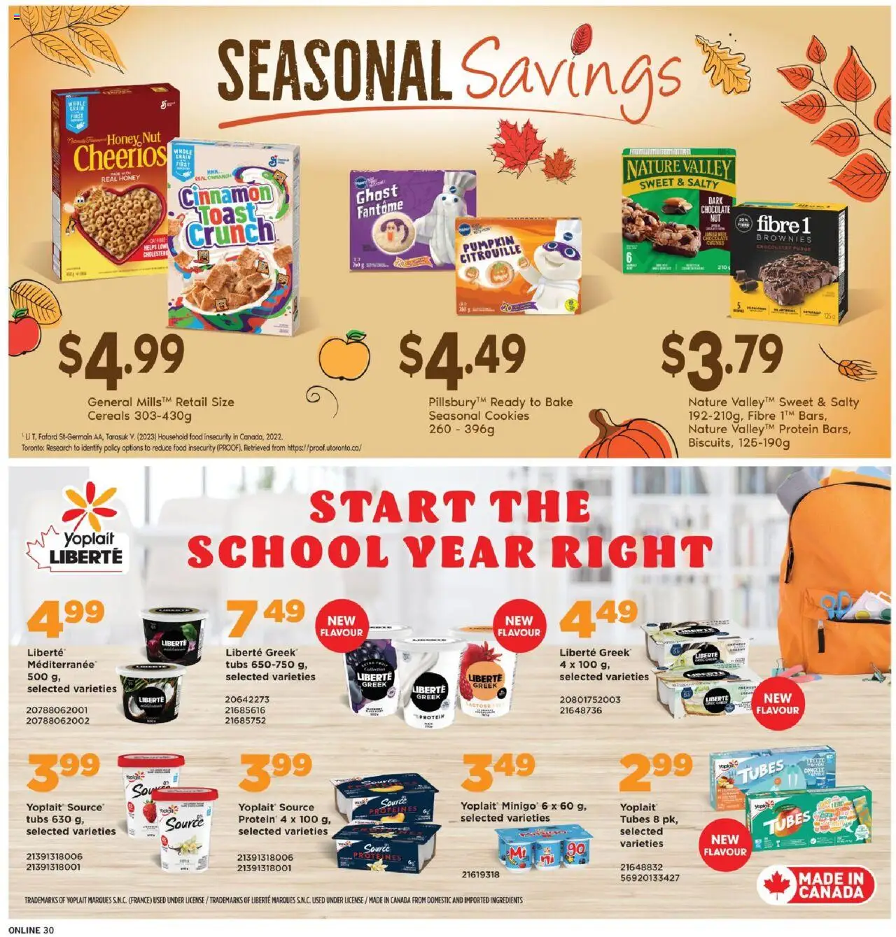 Fortinos flyer valid from 18.09.2025 | Page: 29 | Products: Cereals, Cookies, Chocolate, Pumpkin
