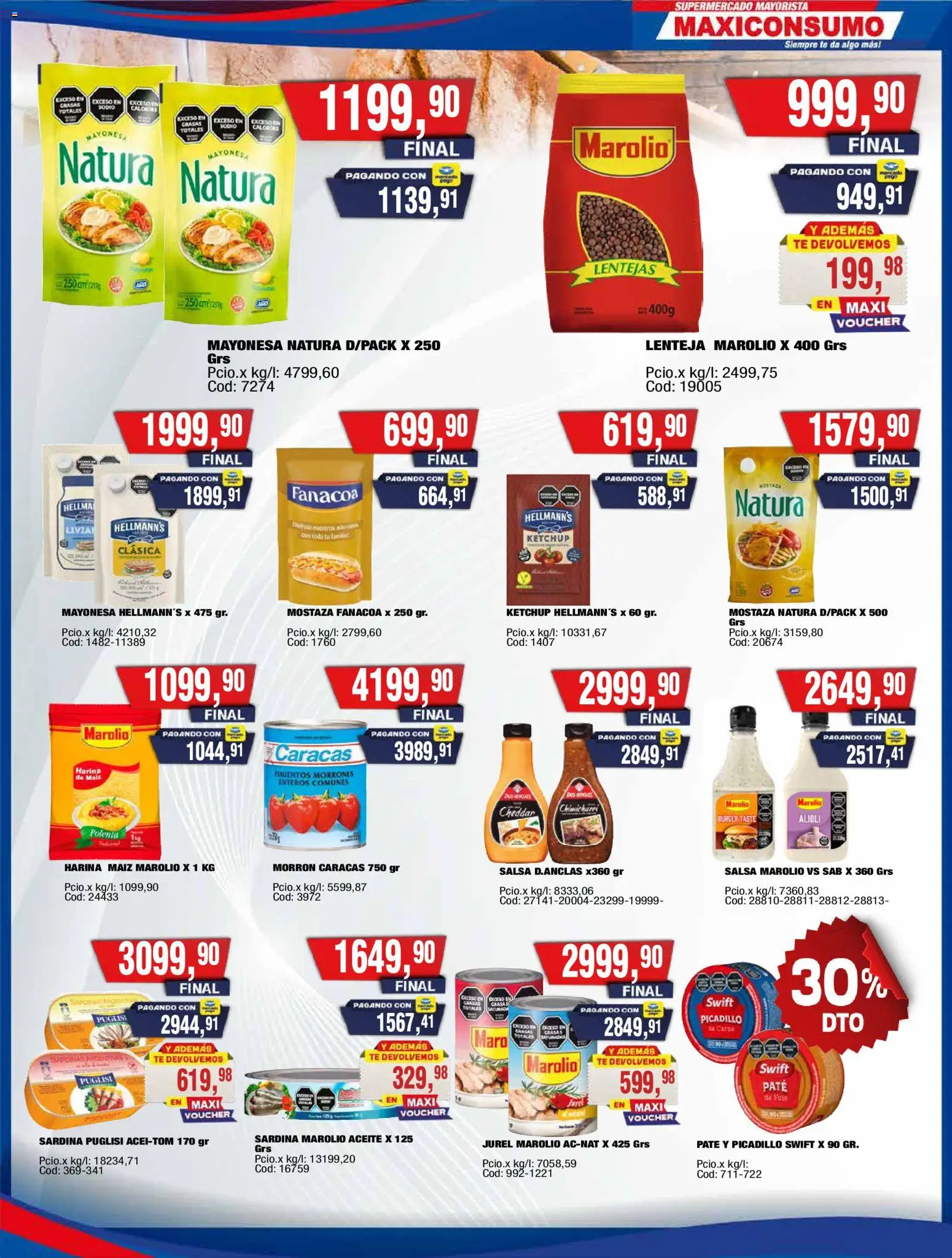 Maxiconsumo ofertas │ válido desde el 20.04.2026 | Página: 5 | Productos: Lentejas, Mayonesa, Ketchup, Paté