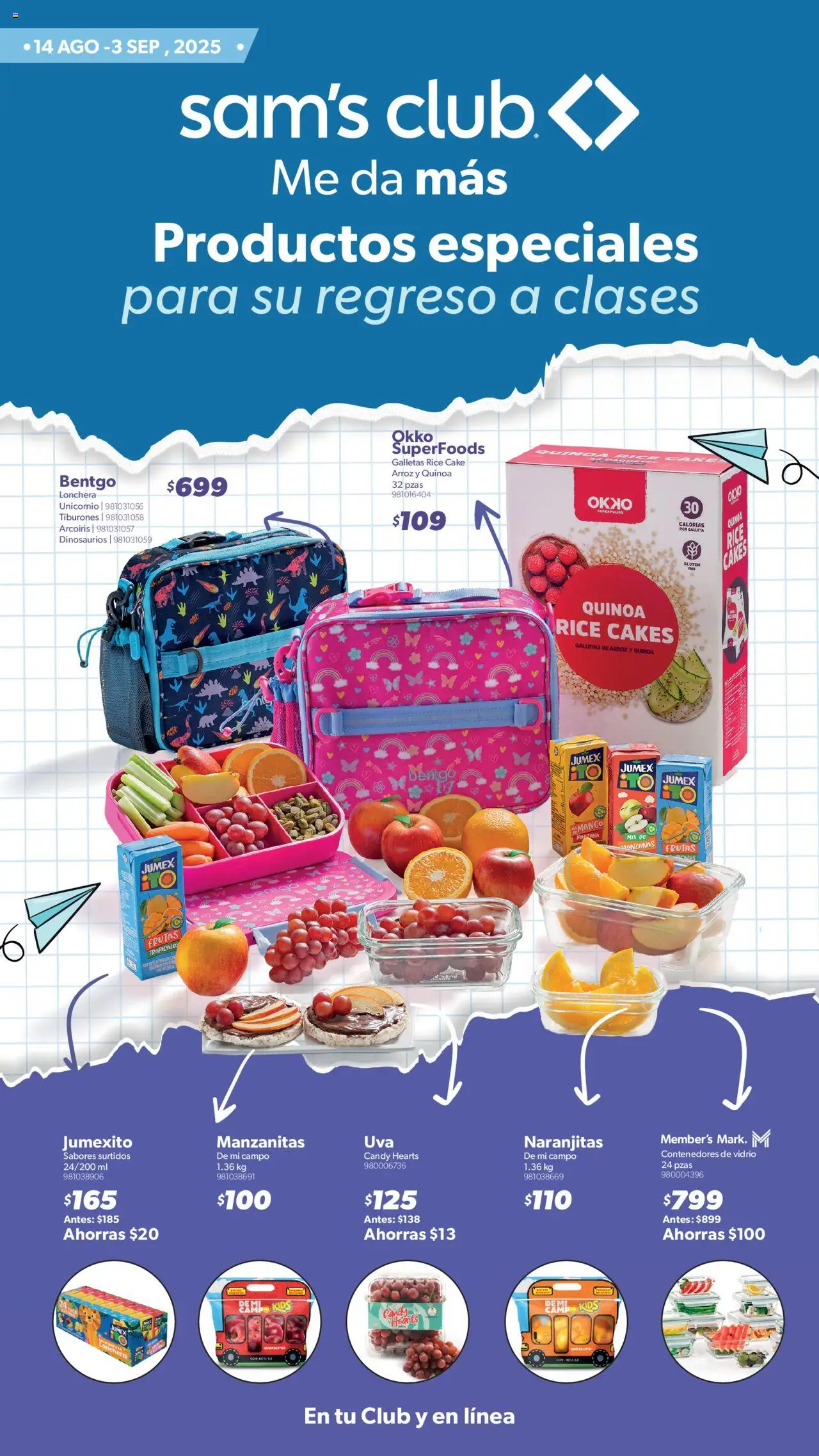 Nuevas ofertas de Sam's Club válidas en toda la República Mexicana desde el 14.08.2025. ¡Encuentra las mejores ofertas en Sam's Club - Catálogo! | Página: 1 | Productos: Mango, Manzanas, Arroz, Galletas