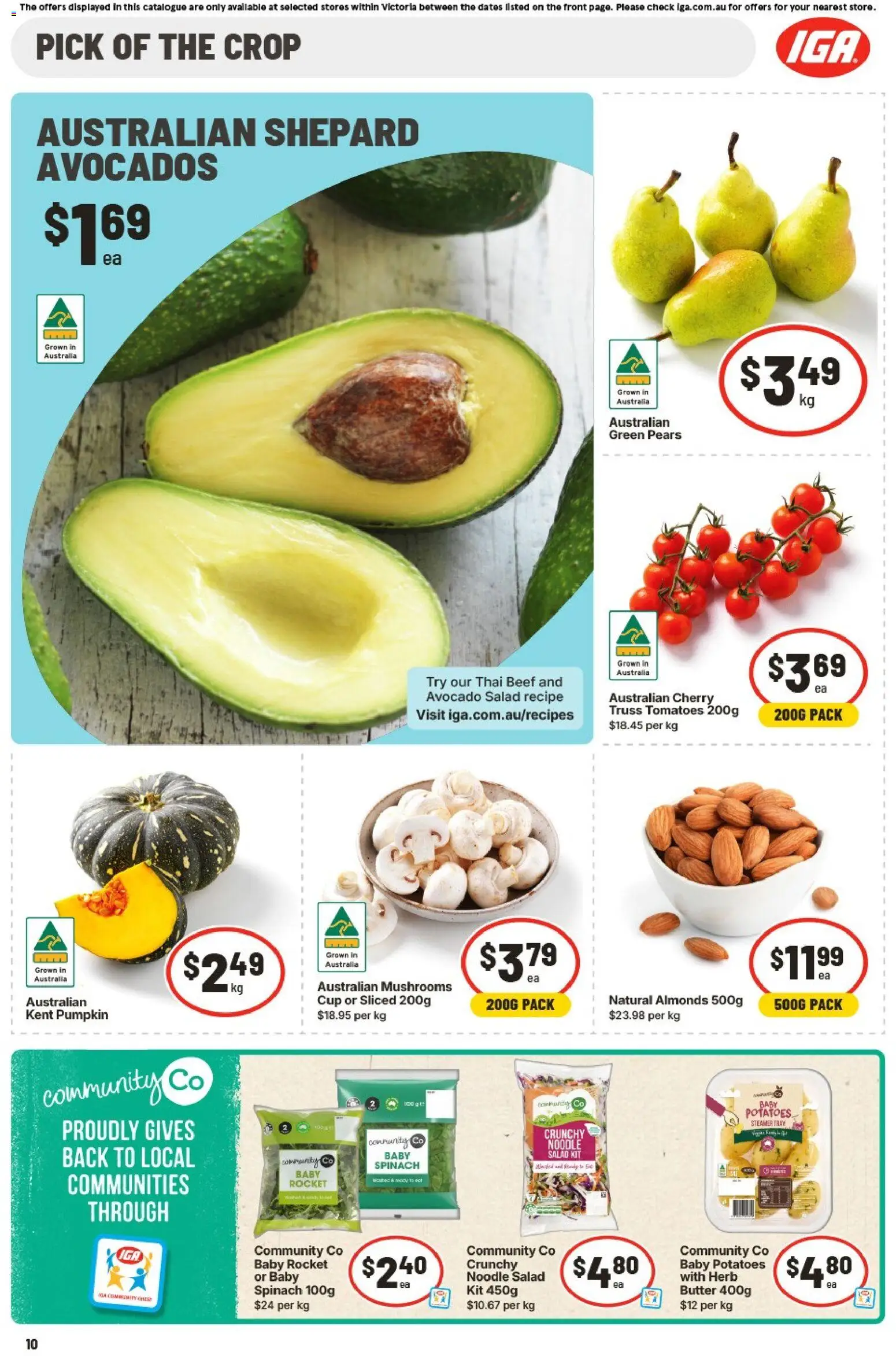 Ritchies catalogue - valid from 29.04.2026 | Page: 10 | Products: Mushrooms, Avocado, Spinach, Pumpkin