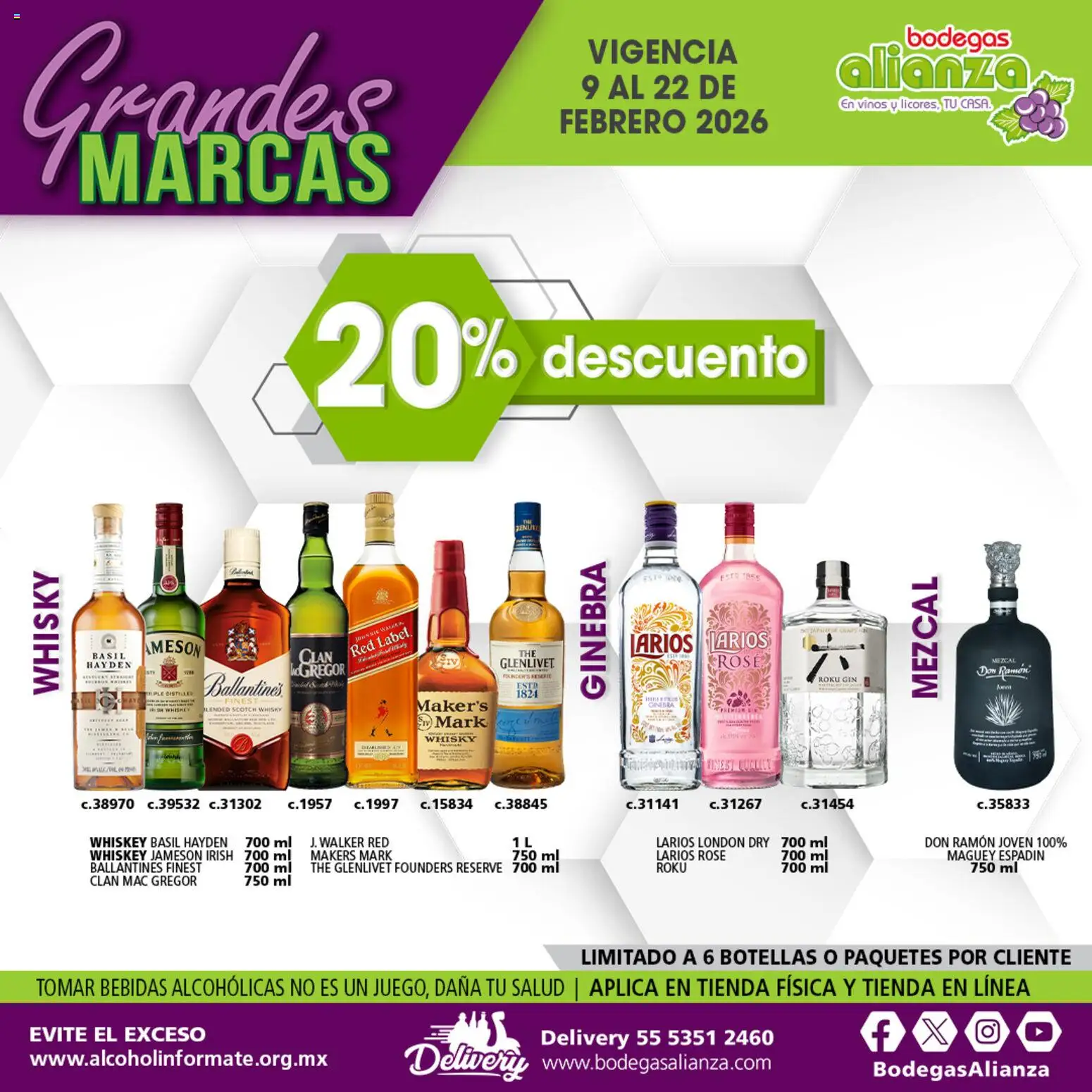 Nuevas ofertas de Bodegas Alianza válidas en toda la República Mexicana desde el 09.02.2026. ¡Encuentra las mejores ofertas en Bodegas Alianza catálogo Grandes Marcas! | Página: 8