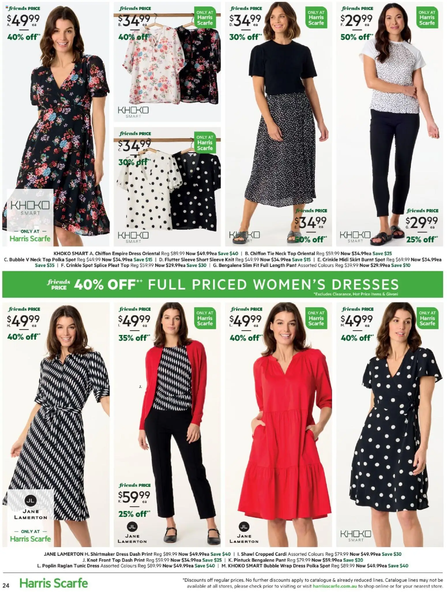 Harris Scarfe catalogue - valid from 07.11.2025 | Page: 24 | Products: Dress, Tunic, Tie, Shawl