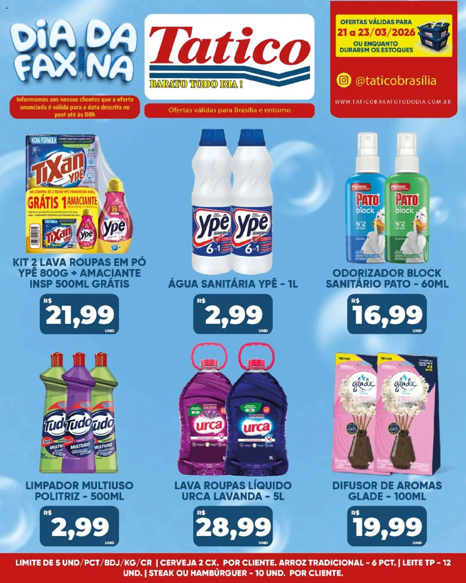 Tatico Folheto - válido de 24.03.2026 | Página: 31 | Produtos: Pó, Limpador multiuso, Cerveja, Água sanitária