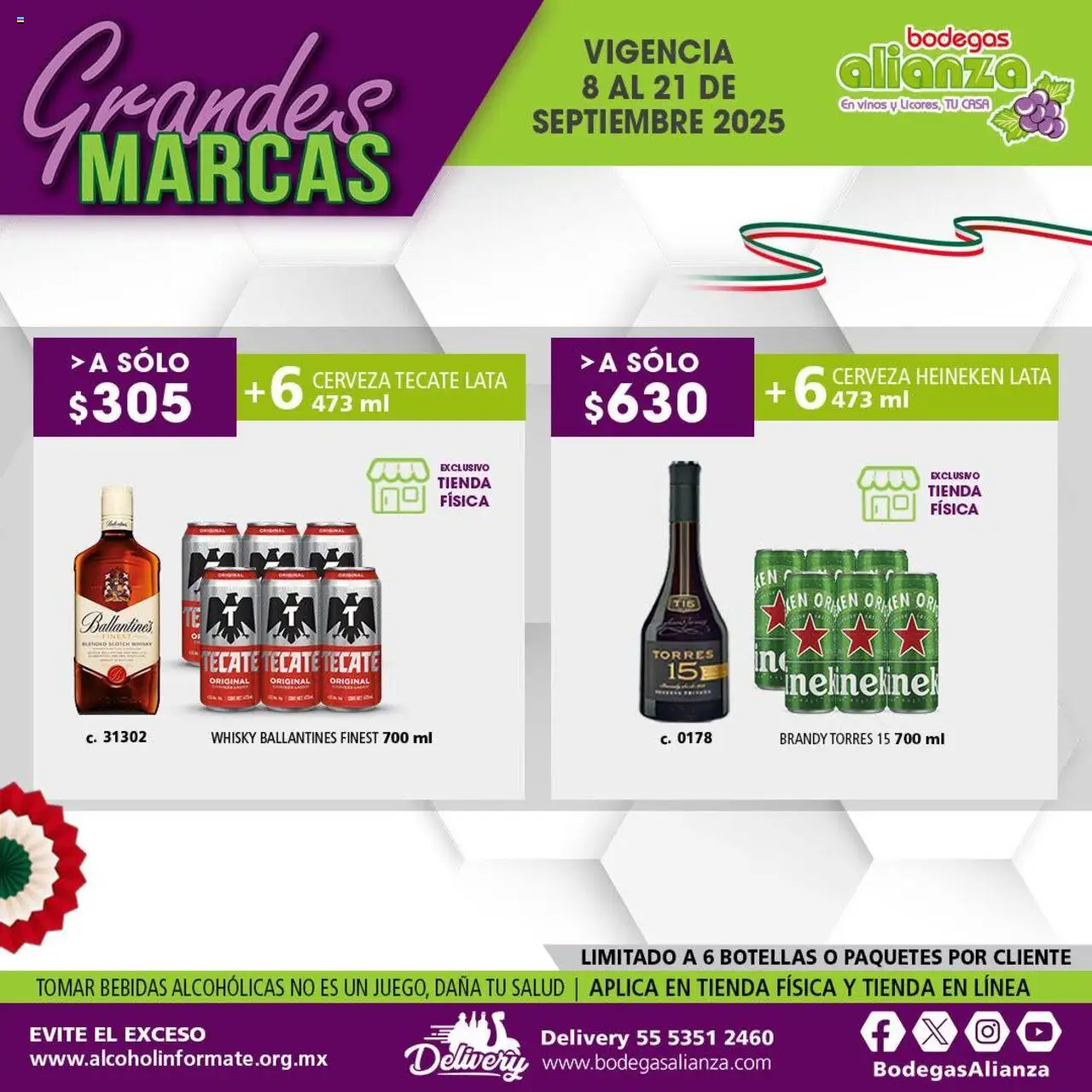 Nuevas ofertas de Bodegas Alianza válidas en toda la República Mexicana desde el 08.09.2025. ¡Encuentra las mejores ofertas en Bodegas Alianza - Catálogo Grandes Marcas! | Página: 11 | Productos: Cerveza, Whisky