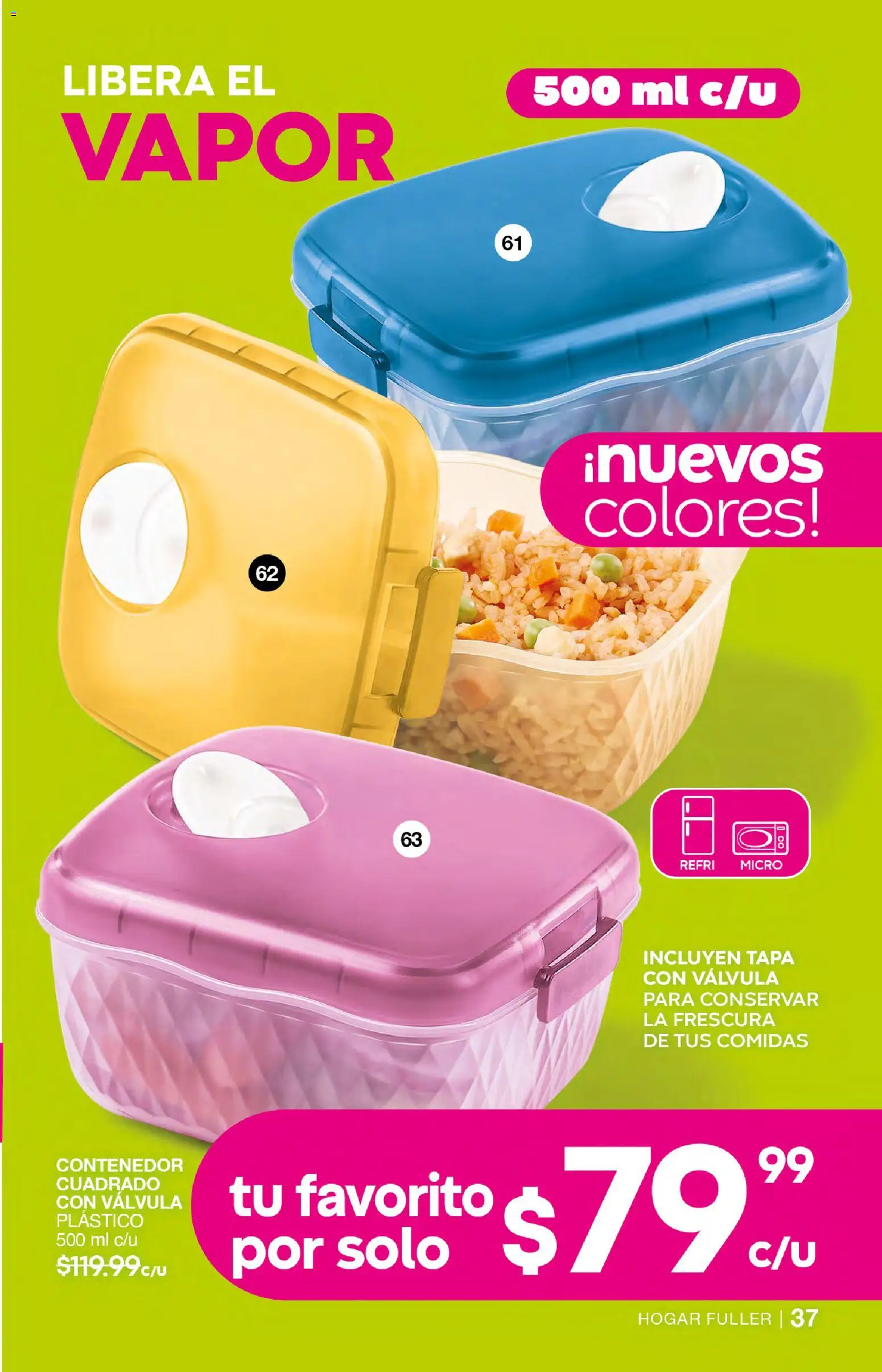 Nuevas ofertas de Fuller válidas en toda la República Mexicana desde el 21.01.2026. ¡Encuentra las mejores ofertas en Fuller campaña 21 2026! | Página: 37 | Productos: Válvula, Contenedor