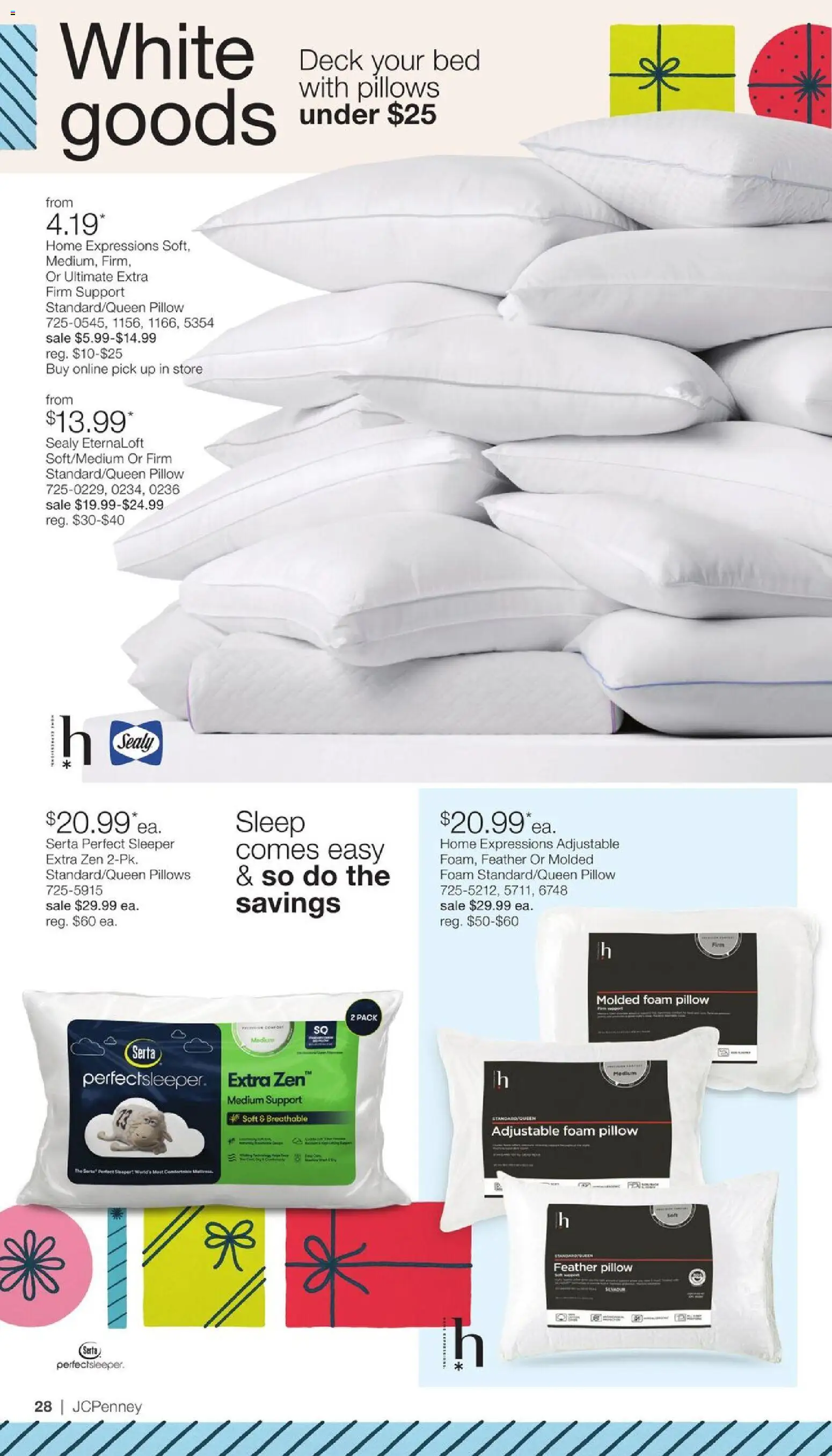 JCPenney Holiday Home Sale - valid from 03.12.2025 | Page: 27 | Products: Bed, Pillow
