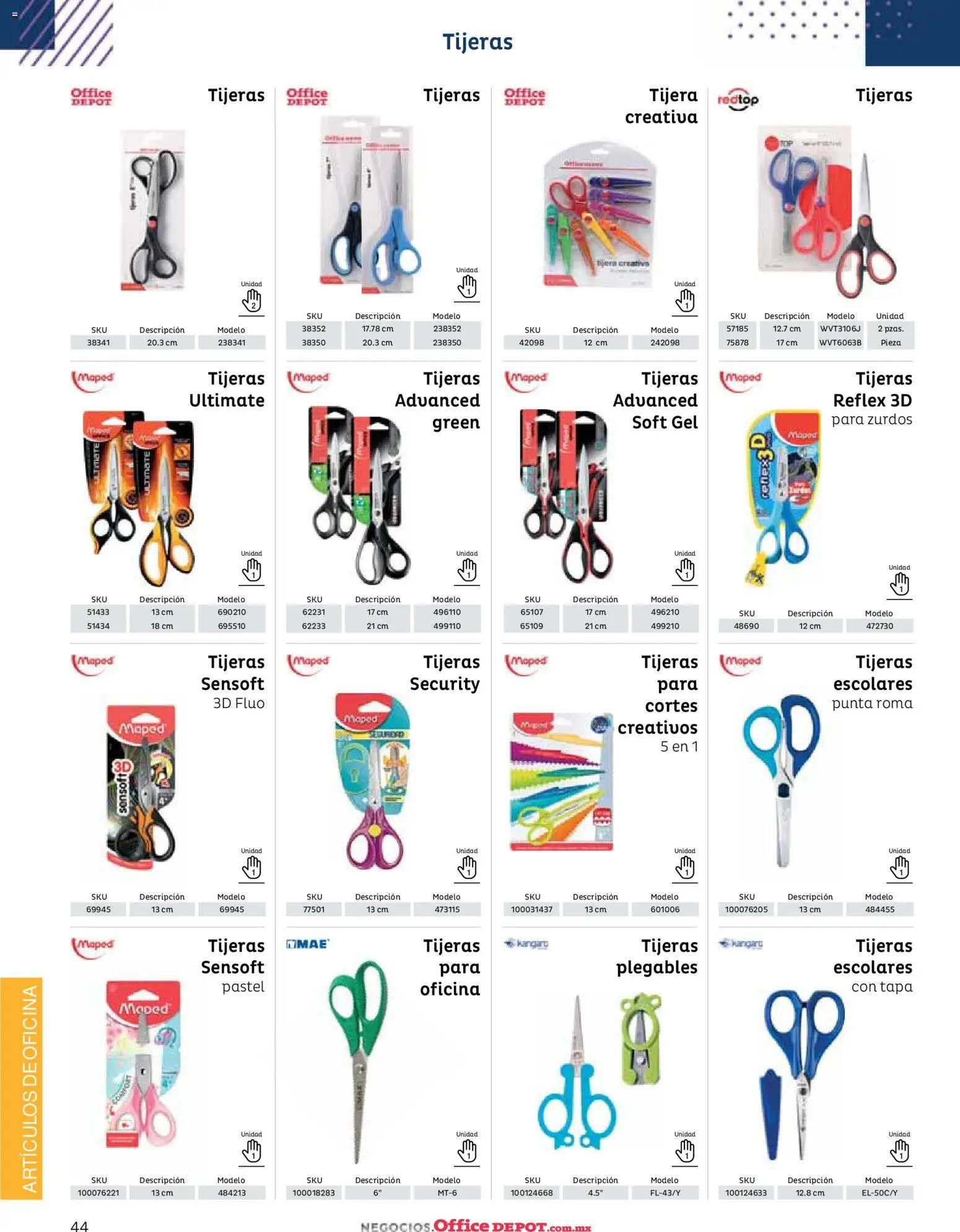 Nuevas ofertas de Office Depot válidas en toda la República Mexicana desde el 12.01.2026. ¡Encuentra las mejores ofertas en Office Depot catálogo 2026! | Página: 46 | Productos: Tijera, Pastel