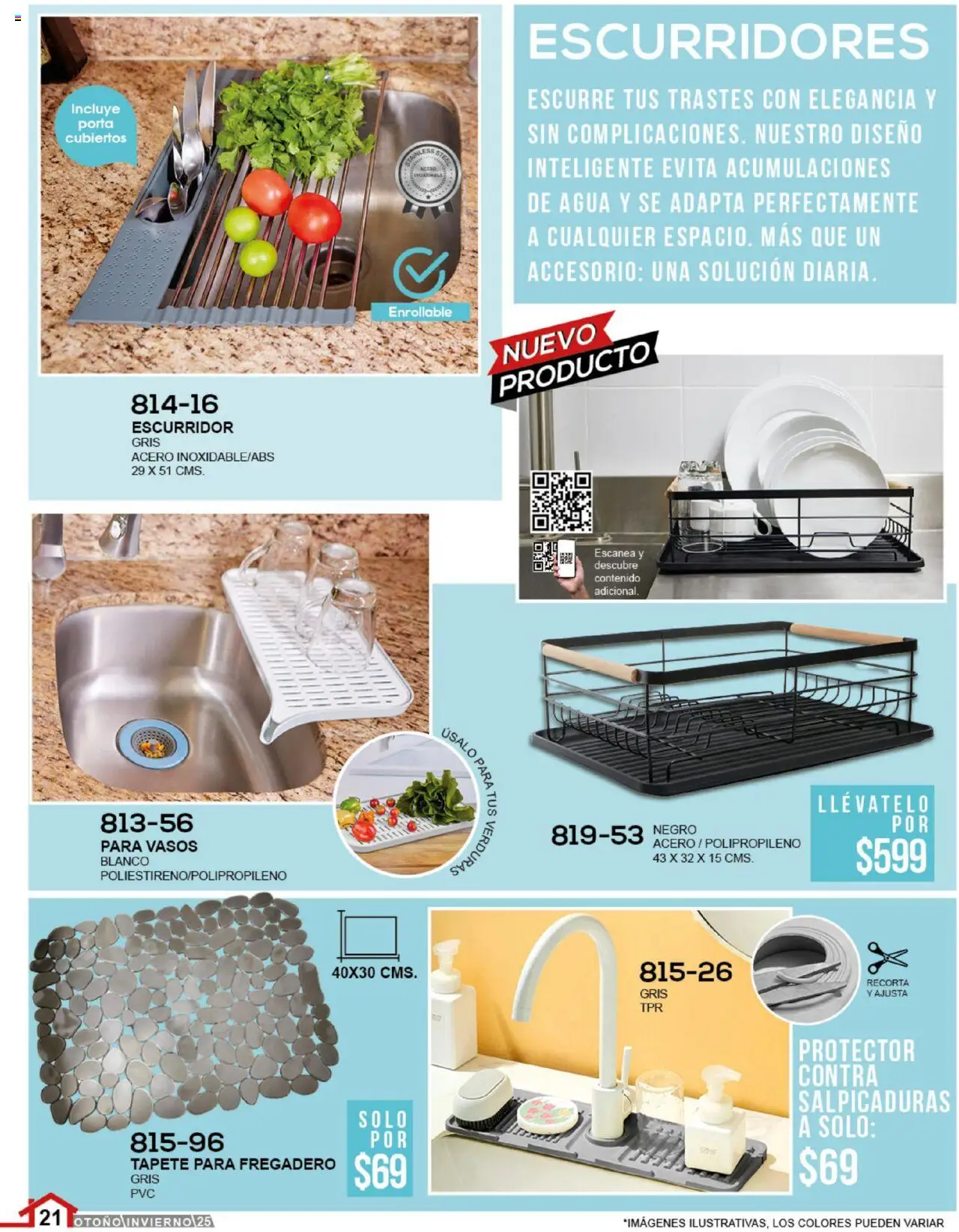 Nuevas ofertas de Cklass válidas en toda la República Mexicana desde el 14.07.2025. ¡Encuentra las mejores ofertas en Cklass catálogo Home! | Página: 22 | Productos: Agua, Escurridor, Vasos, Tapete