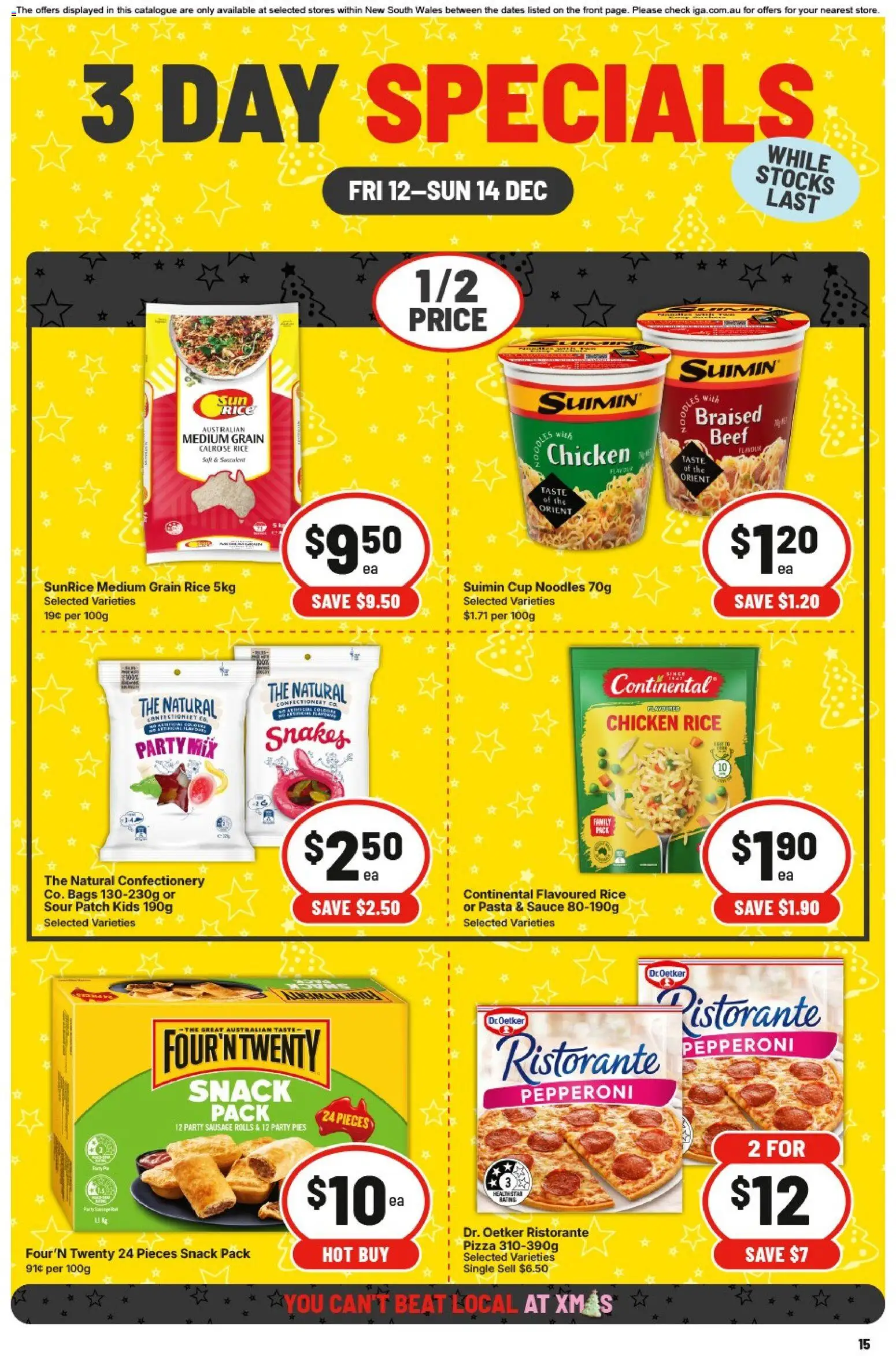 IGA catalogue - valid from 12.12.2025 | Page: 2 | Products: Chicken, Noodles, Beef, Pies