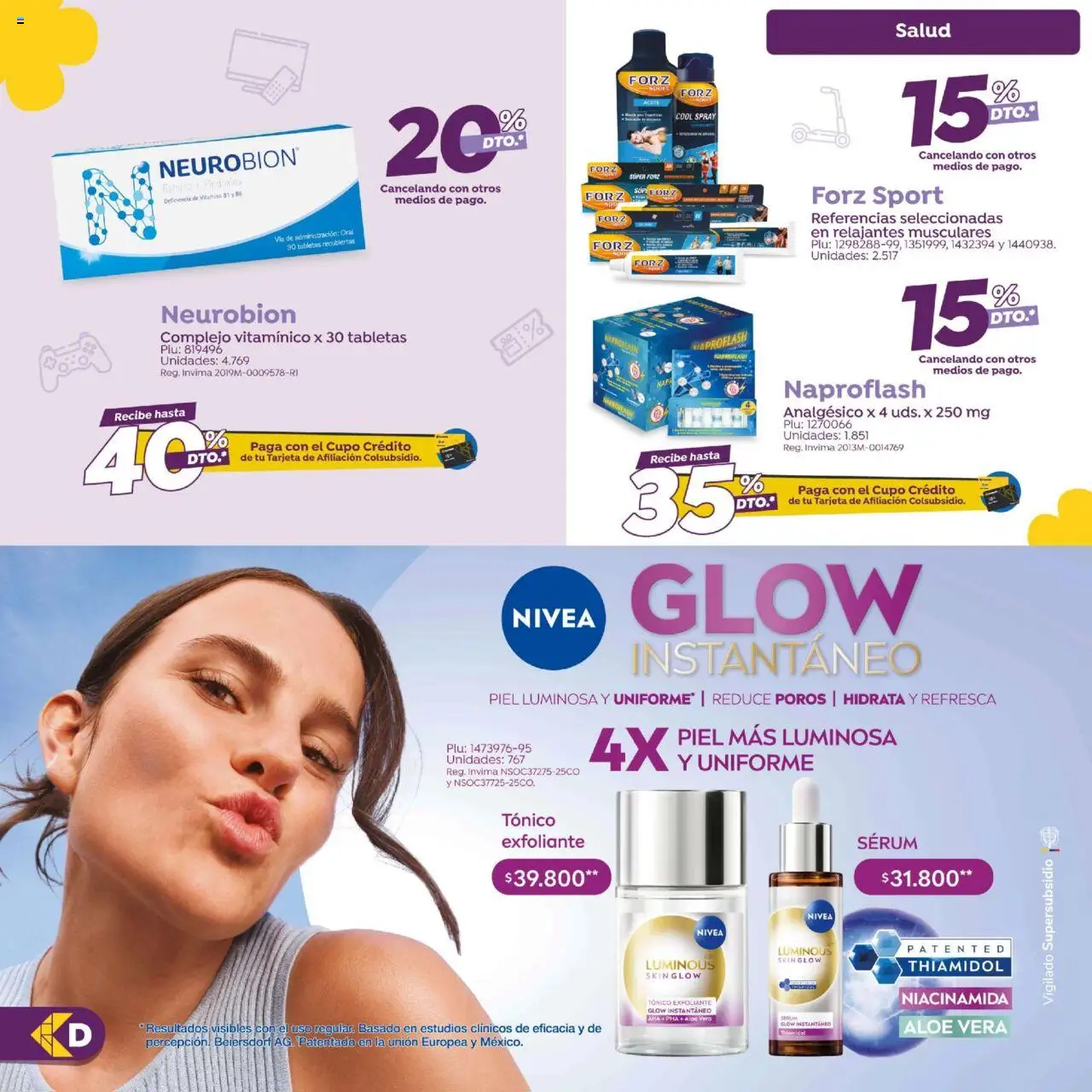 Colsubsidio revista - valida desde el 12.09.2025 | Página: 7 | Productos: Analgésico, Serum, Loción tonificante