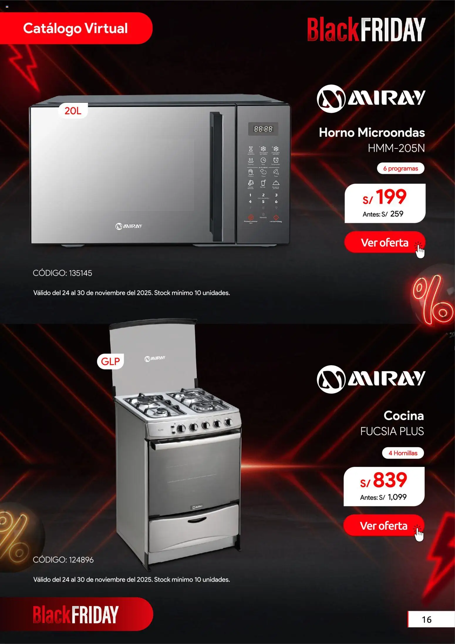 Catálogo Hiraoka válido desde 24.11.2025 | Página: 17 | Productos: Horno, Horno microondas, Cocina