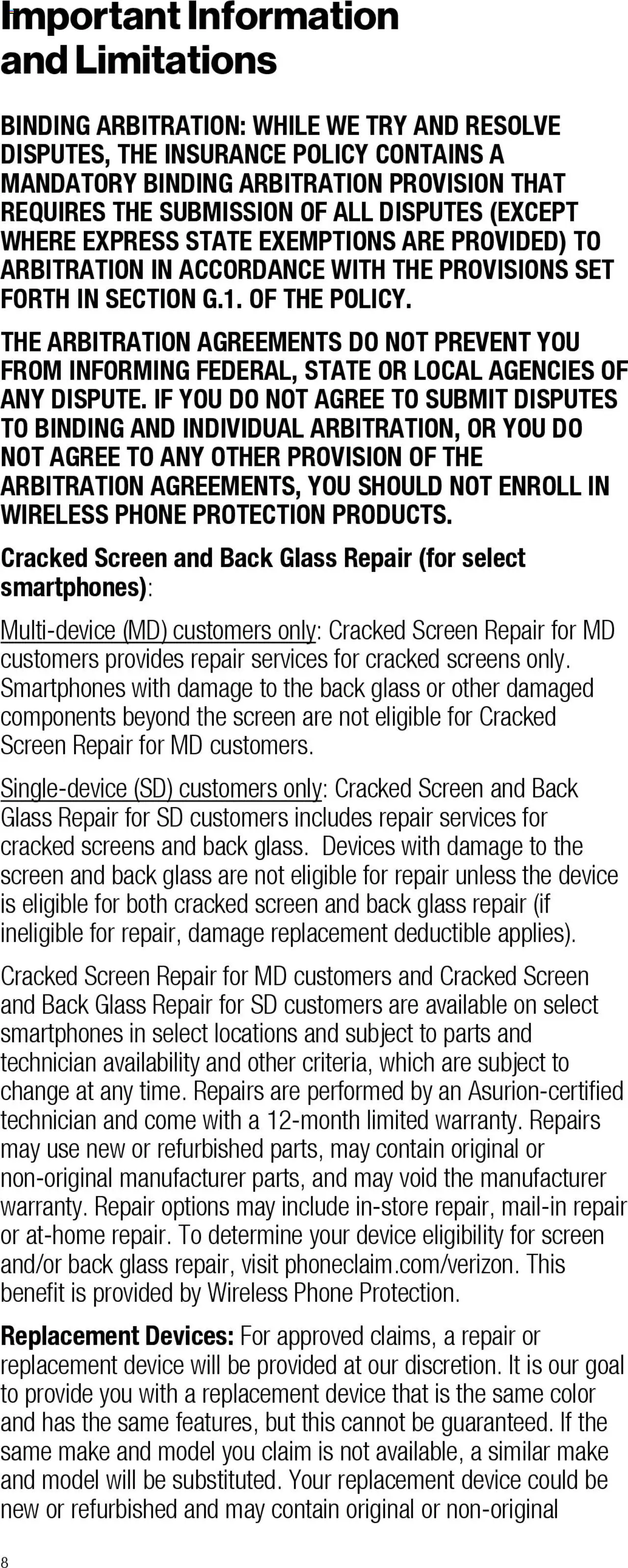Verizon - Total Mobile Protection for Business and Multi-Devices for Business - valid from 13.03.2025 | Page: 8 | Products: Phone