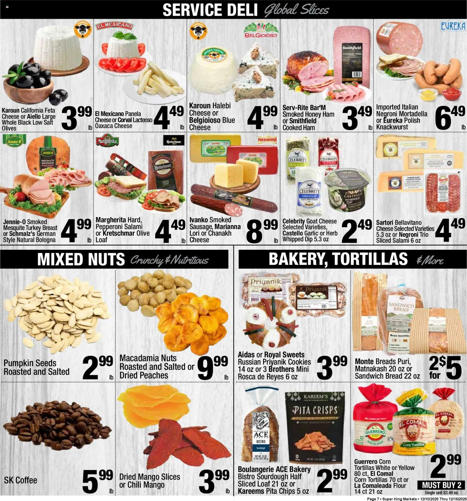 Super King - Weekly Ad - valid from 10.12.2025 | Page: 8 | Products: Corn, Peaches, Salami, Mango