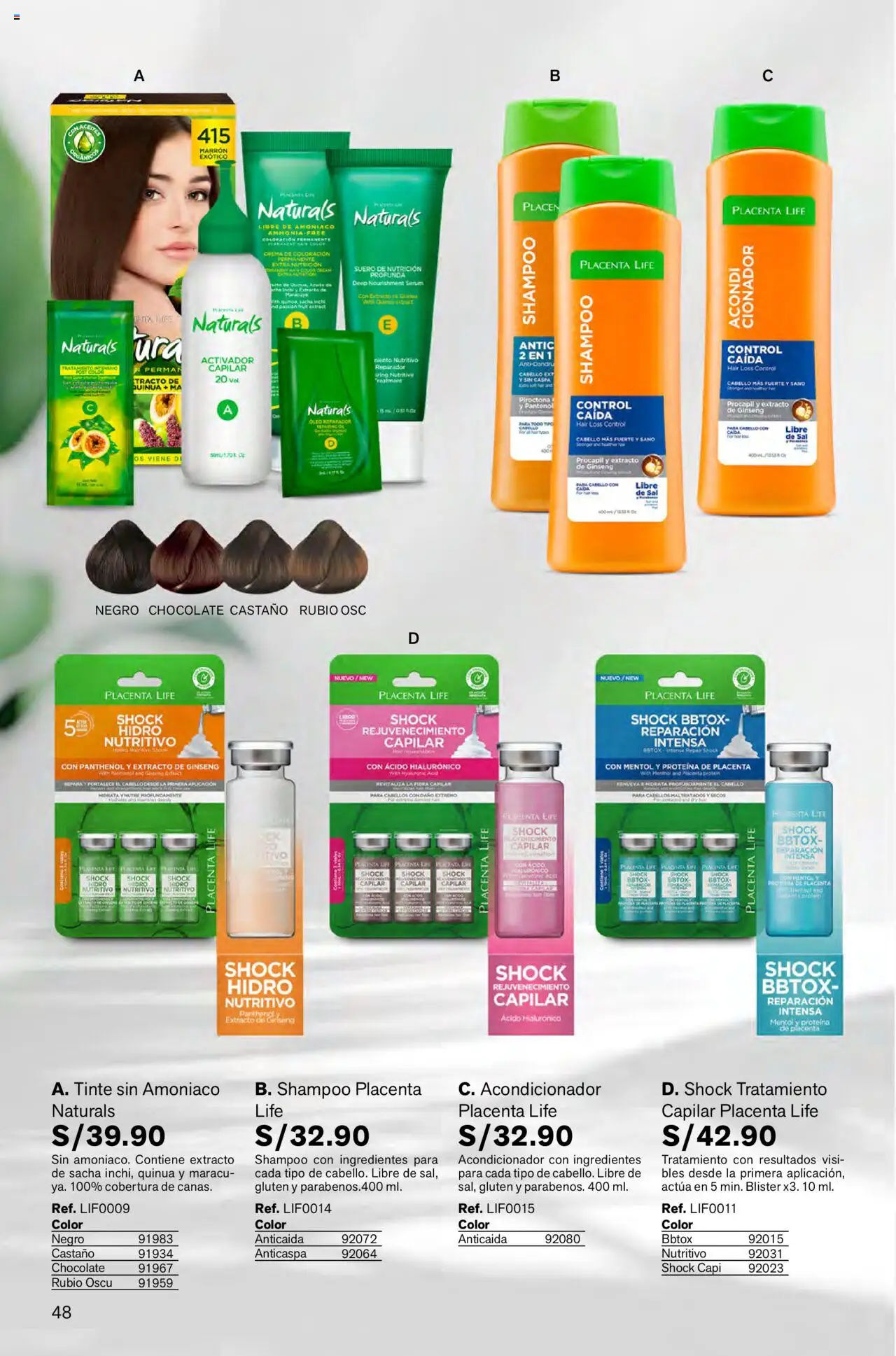 Catálogo Leonisa válido desde 01.10.2025 | Página: 48 | Productos: Shampoo, Acondicionador, Aceite, Crema