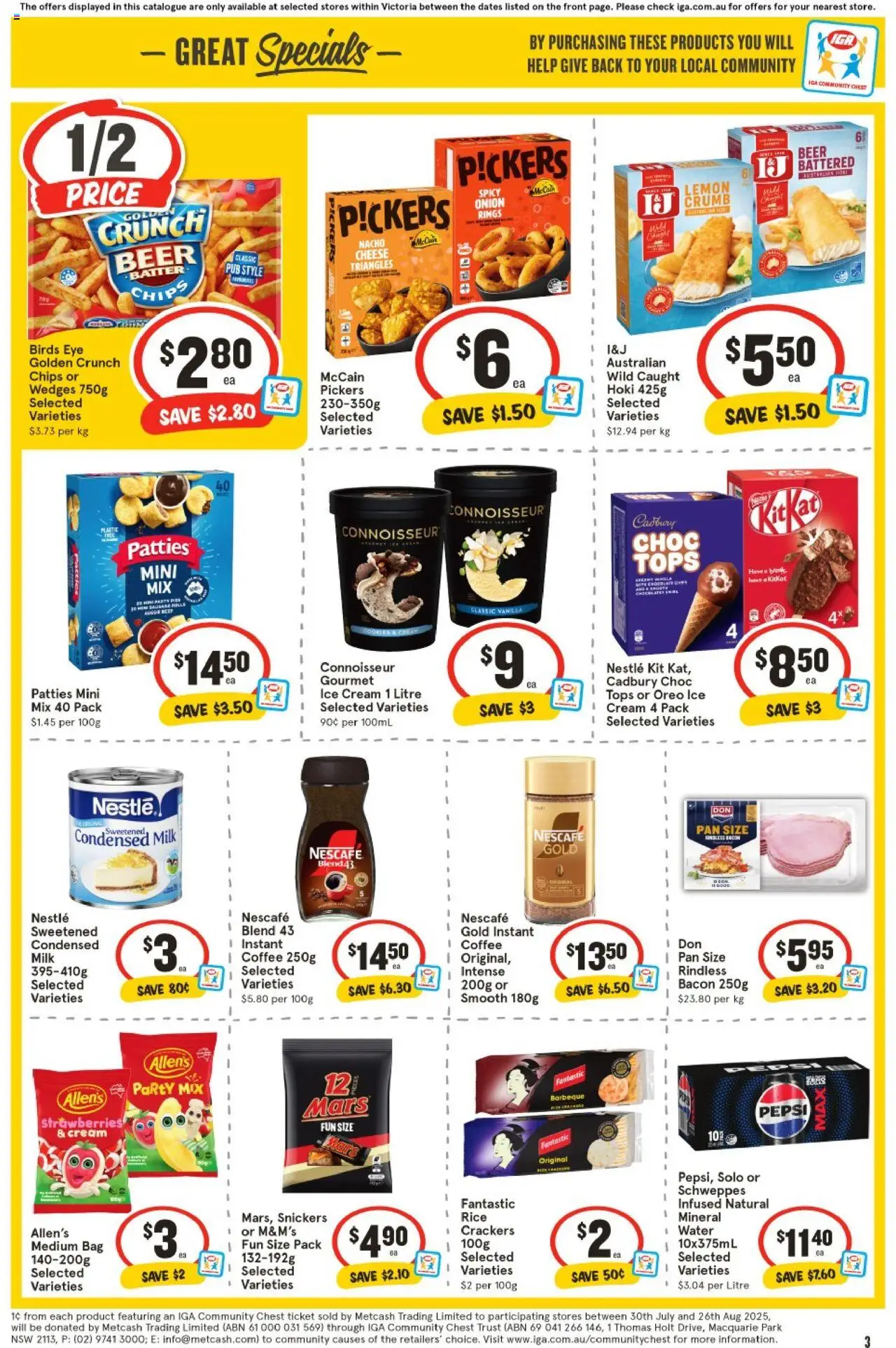 IGA catalogue - valid from 06.08.2025 | Page: 4 | Products: Rice, Strawberries, Chips, Water