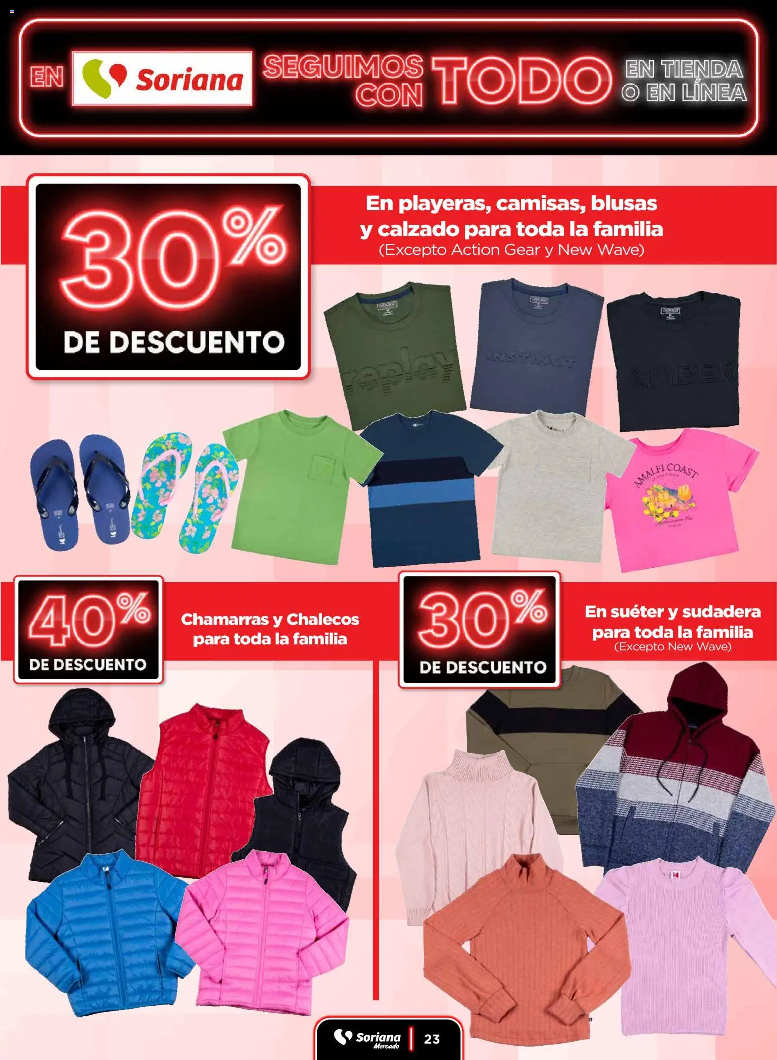 Nuevas ofertas de Soriana válidas en toda la República Mexicana desde el 19.11.2025. ¡Encuentra las mejores ofertas en Soriana - Seguimos con todo Mercado Nacional! | Página: 23 | Productos: Suéter, Sudadera